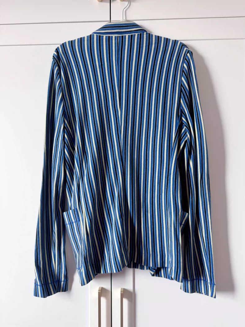 Vivienne Westwood Vivienne Westwood Shiney big Logo suit blue striped suit Size S / US 4 / IT 40 - 3 Thumbnail
