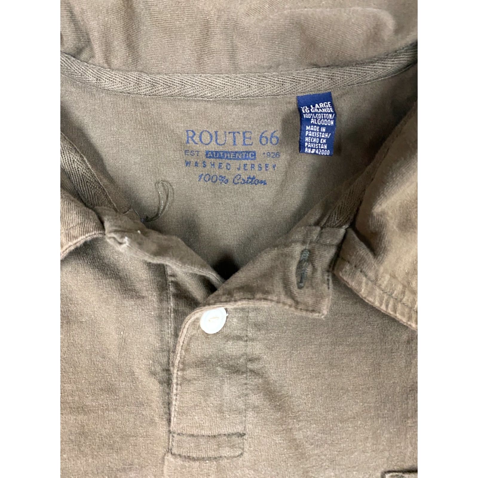 Route 66 Route 66 Mens Polo Shirt XL Brown solid classic Size US XL / EU 56 / 4 - 4 Thumbnail