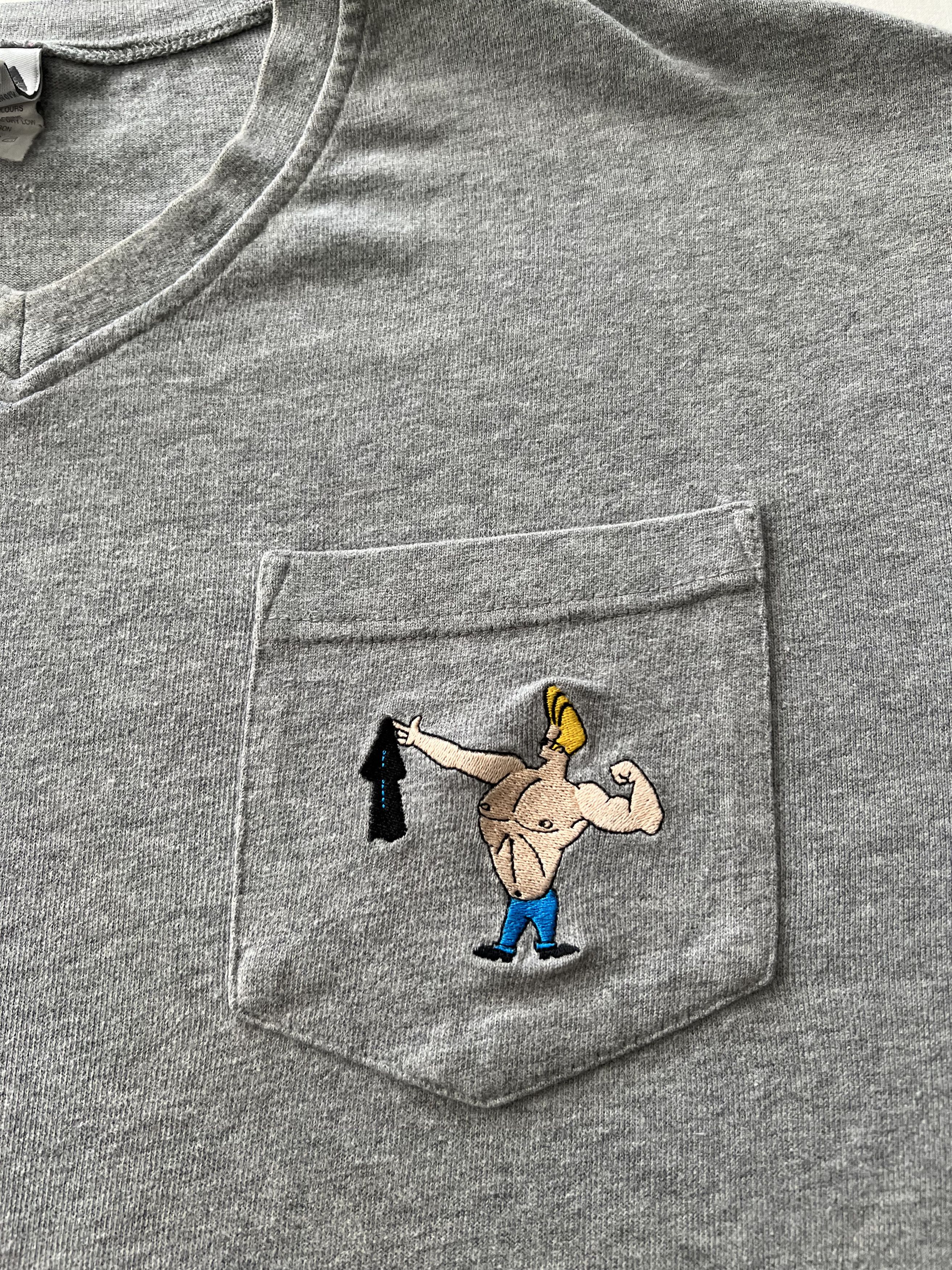 Cartoon Network Vintage 1999 Johnny Bravo Warner Bros Gray Tee Size US XL / EU 56 / 4 - 4 Thumbnail