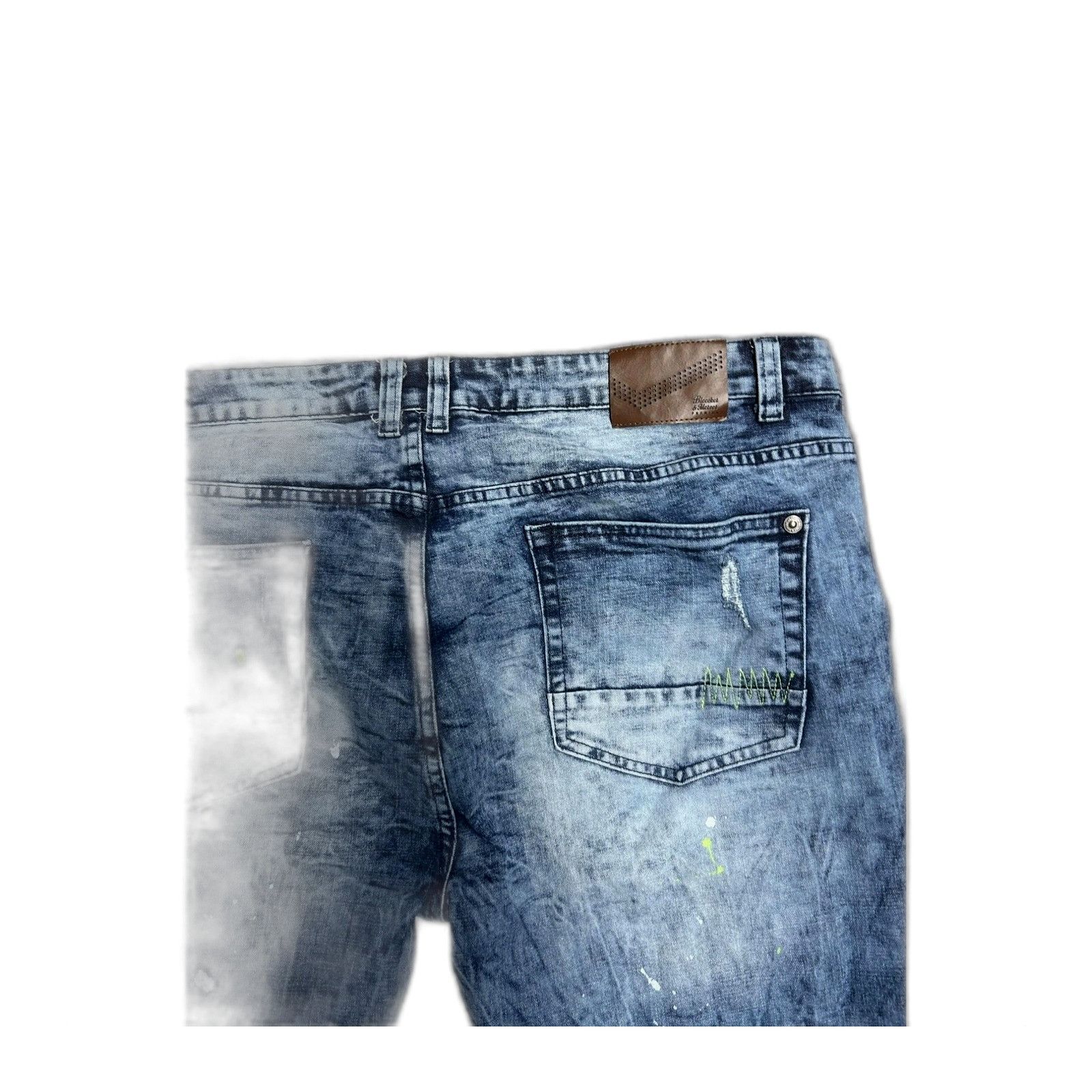 The Mercer Brand Men's Bleecker & Mercer Distressed Jeans with Rips sz 40/34 Size US 40 / EU 56 - 5 Thumbnail