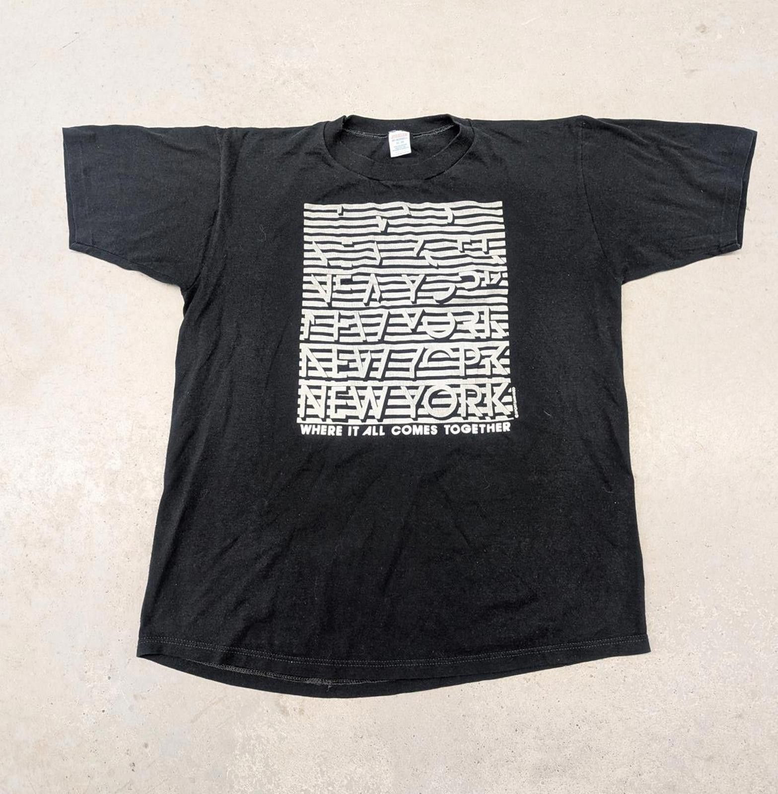 Jerzees Vintage New York Where It All Comes Together T-shirt Size US L / EU 52-54 / 3 - 1 Thumbnail