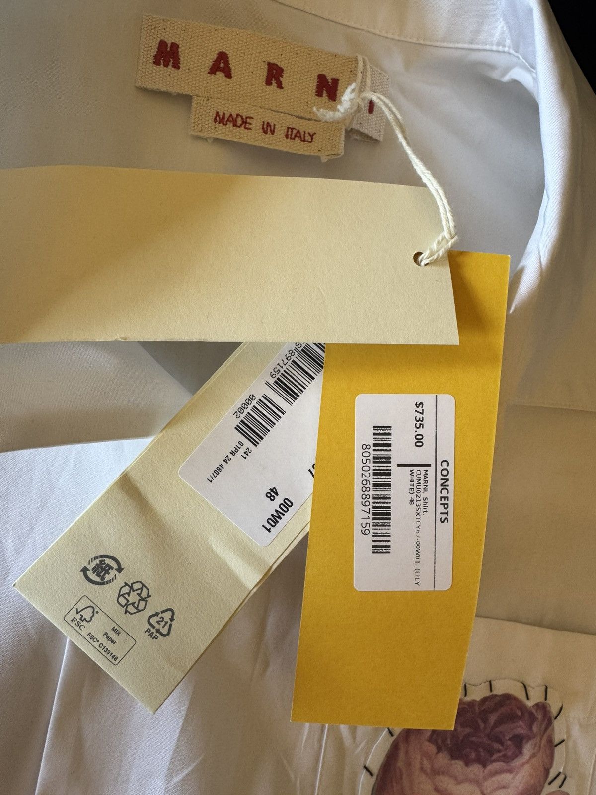 Marni Marni Flower Patch Poplin Bowling Shirt Size US M / EU 48-50 / 2 - 2 Thumbnail