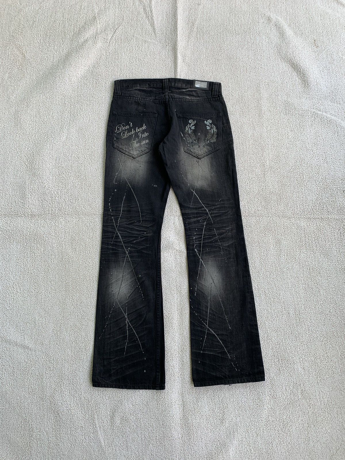 semanticdesign Vtg 00s Semantic Design bootcut jeans Black Fadded Size US 30 / EU 46 - 2 Thumbnail