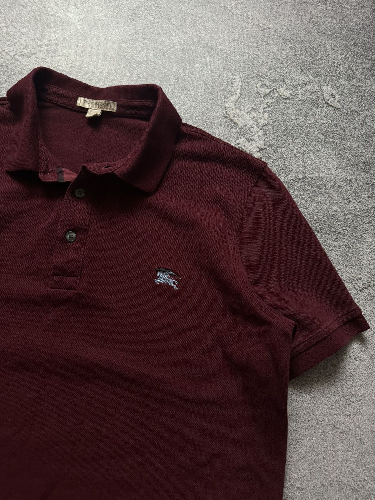 Burberry × Designer Burberry Brit M polo button up tee T-shirt burgundy MAN Size US M / EU 48-50 / 2 - 3 Thumbnail