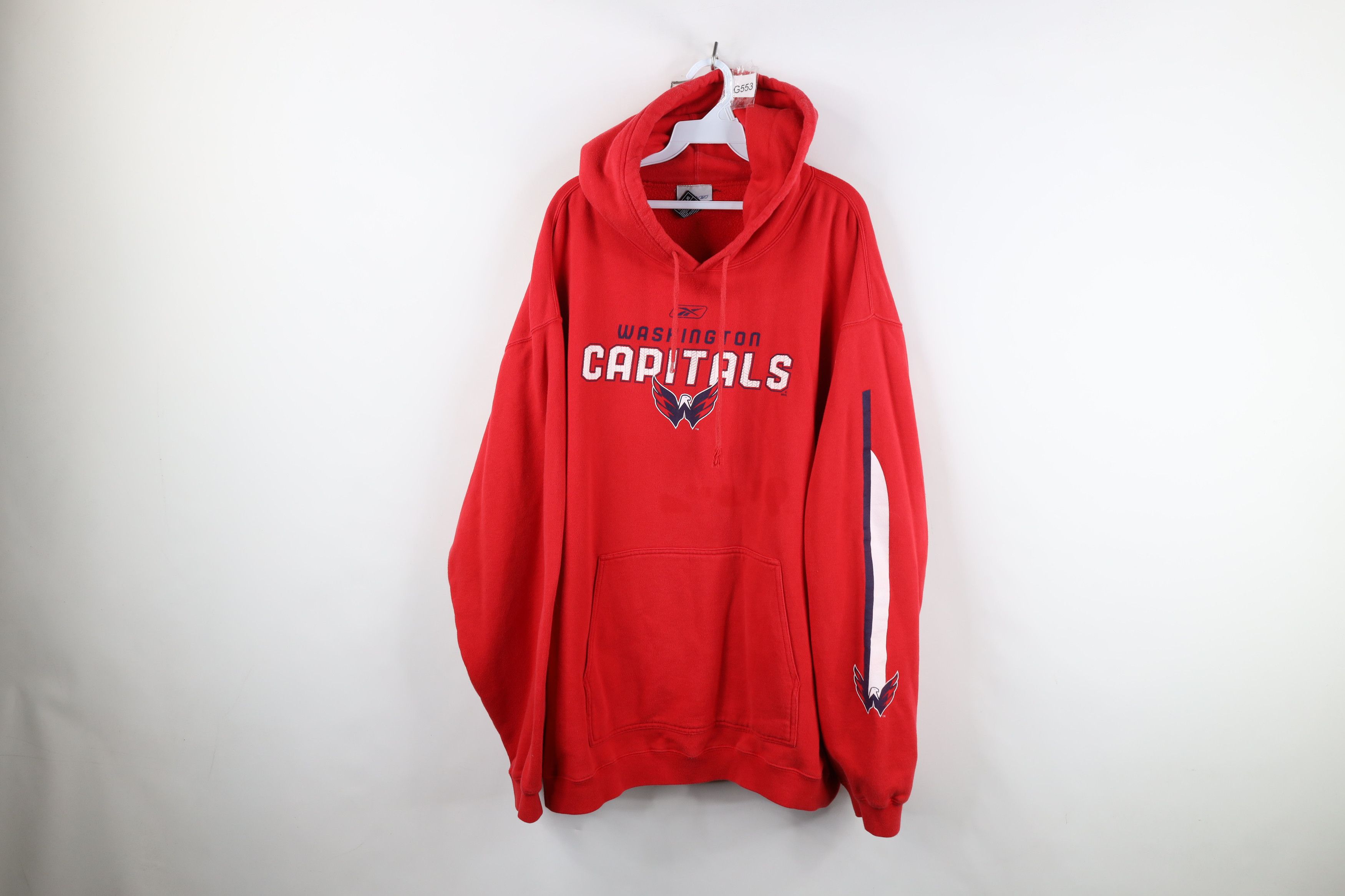Reebok Vintage Reebok Washington Capitals Hockey Hoodie Sweatshirt Size US XXL / EU 58 / 5 - 1 Thumbnail
