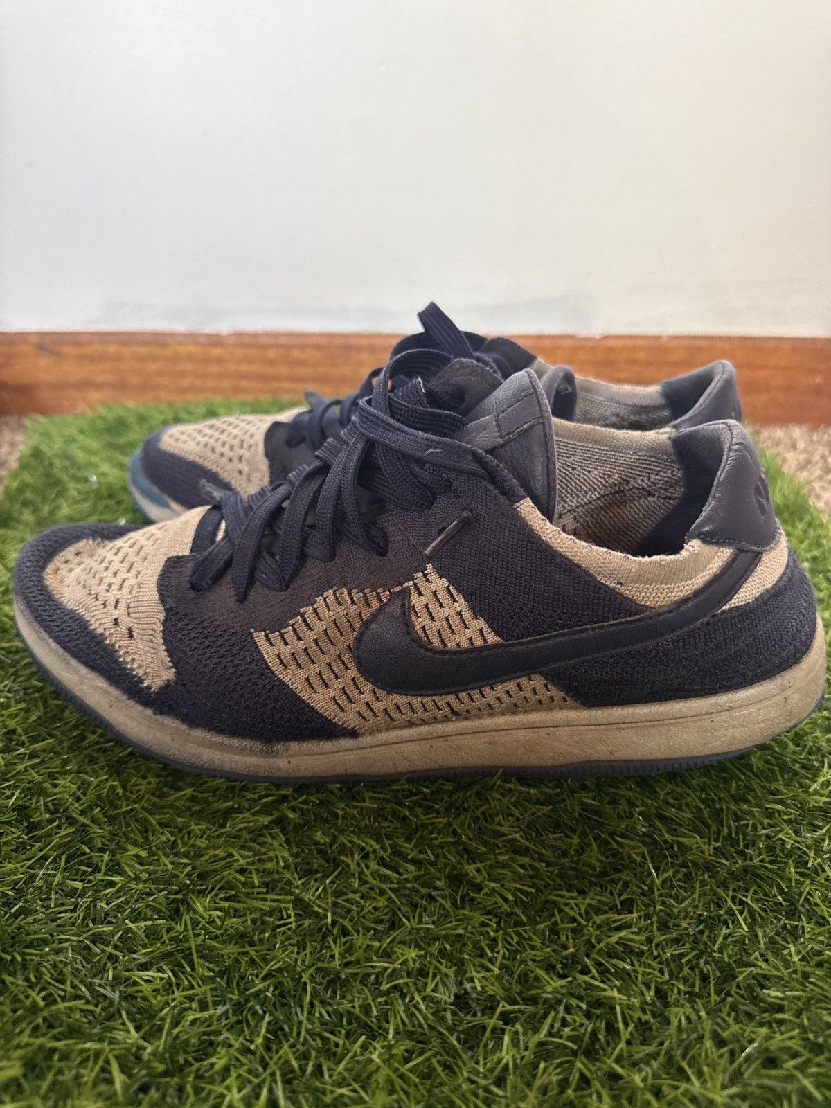 Nike Nike Dunk Low Flyknit College Navy Pure Platinum size 10US Size US 10 / EU 43 - 4 Thumbnail