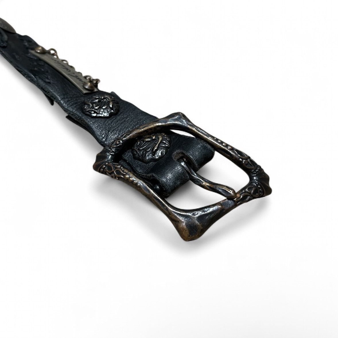 14th Addiction 14th Addiction Leather Stud Belt Size 32 - 6 Thumbnail