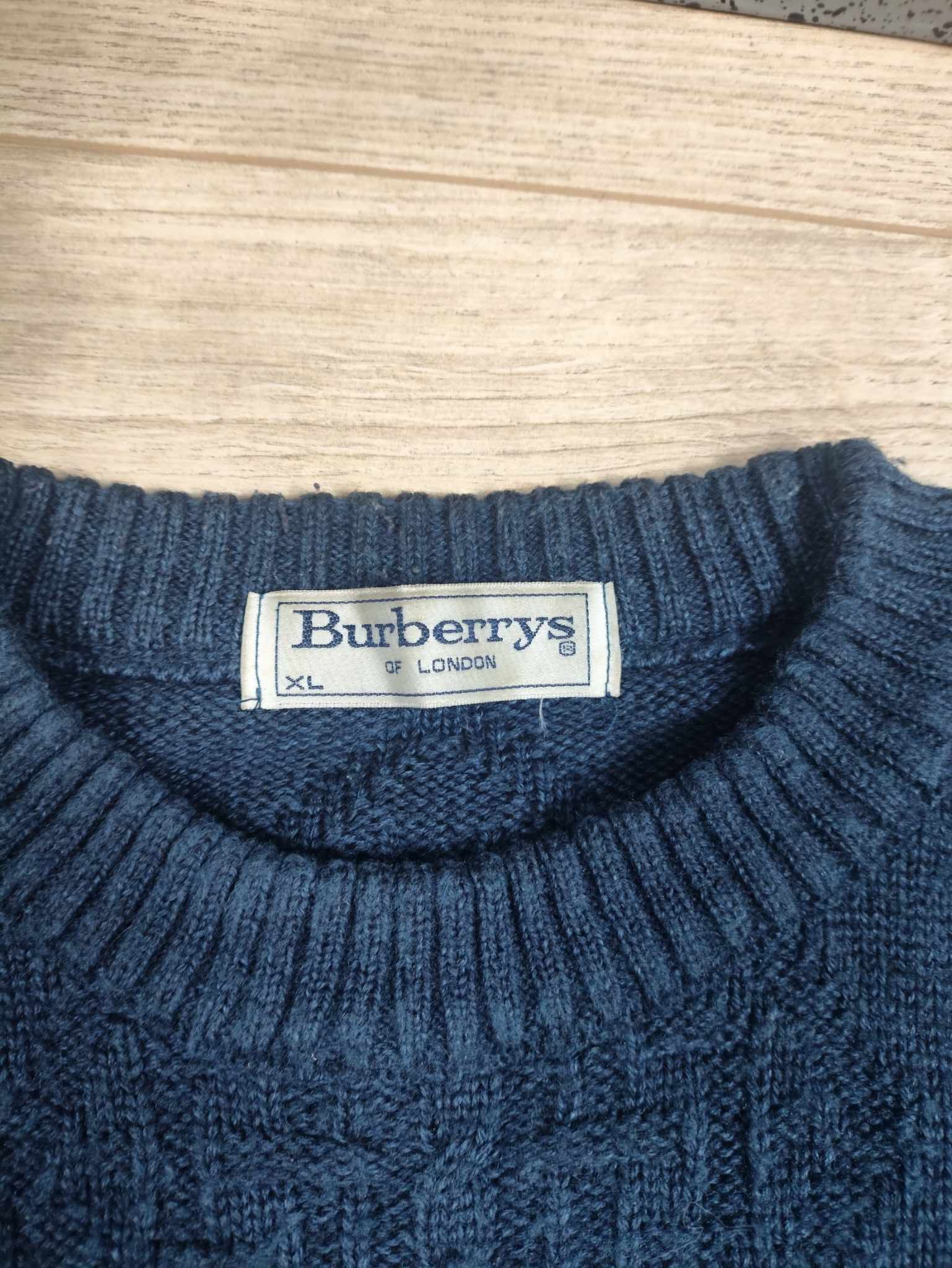 Burberry Vintage 90s 80s Burberrys sweater navy Size US XL / EU 56 / 4 - 5 Thumbnail