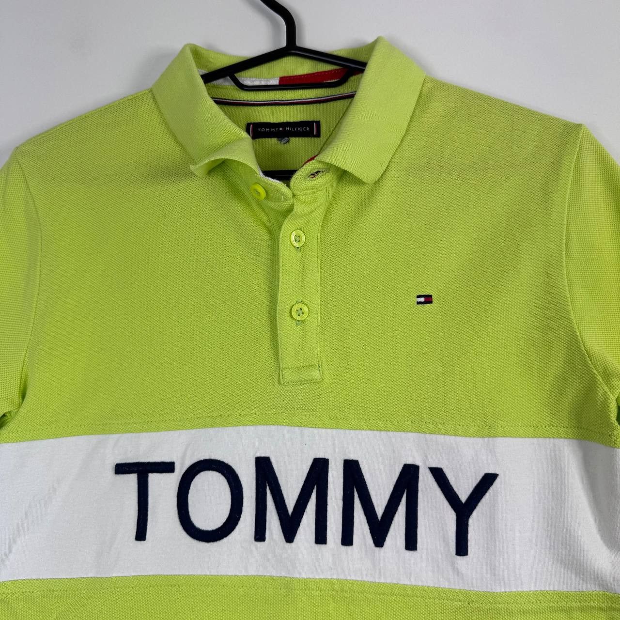 Tommy Hilfiger Tommy Hilfiger Polo Shirt Green Big Logo Short Sleeve XXS Size US XXS / EU 40 - 2 Thumbnail