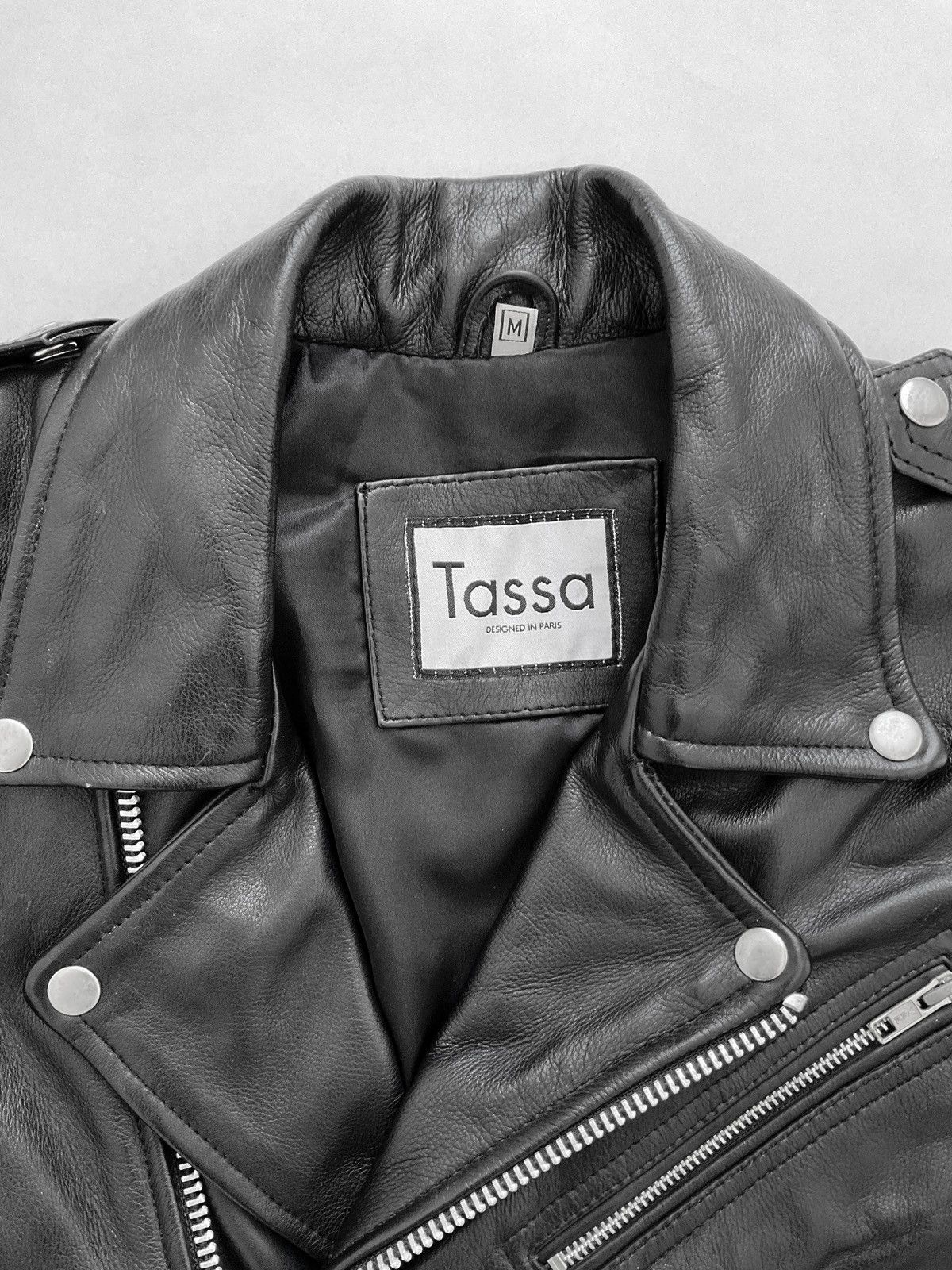 Tasso Elba Perfecto leather jacket Size US M / EU 48-50 / 2 - 2 Thumbnail