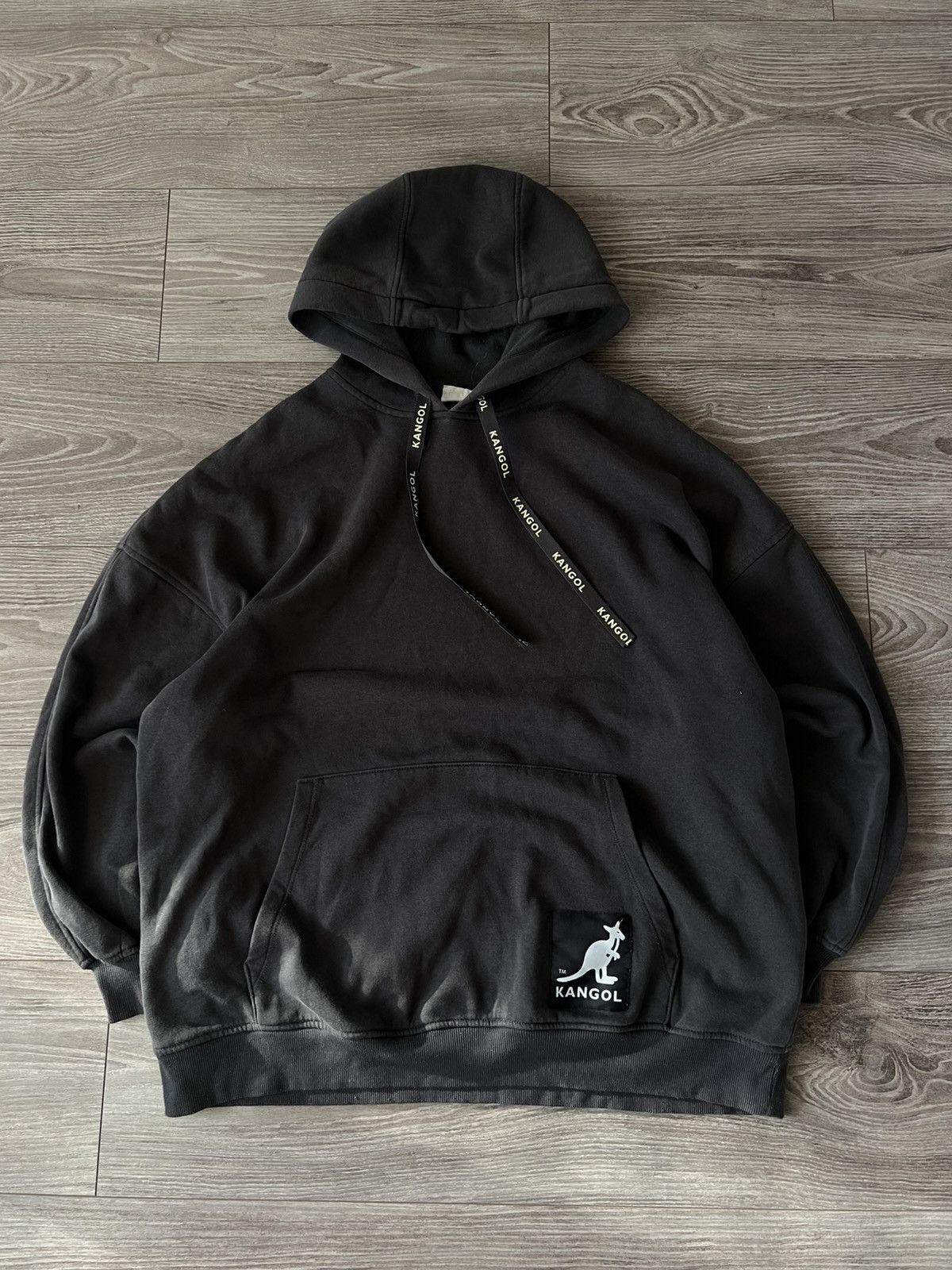 Designer × H&M × Kangol ‼️Rare Oversized Big Logo Kangol x H&M Distressed Hoodie‼️ Size US M / EU 48-50 / 2 - 4 Thumbnail