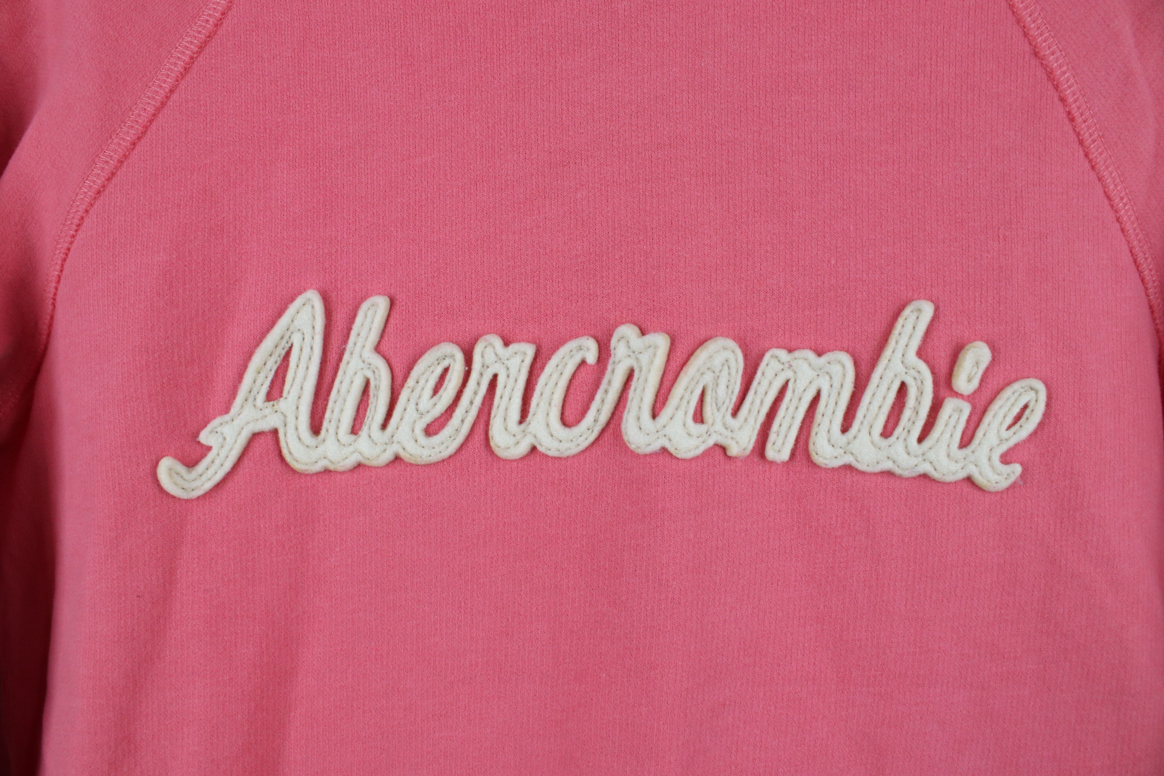 Abercrombie & Fitch × Vintage Vintage 90s Y2K Abercrombie & Fitch Script Hoodie Pink Size L / US 10 / IT 46 - 5 Thumbnail