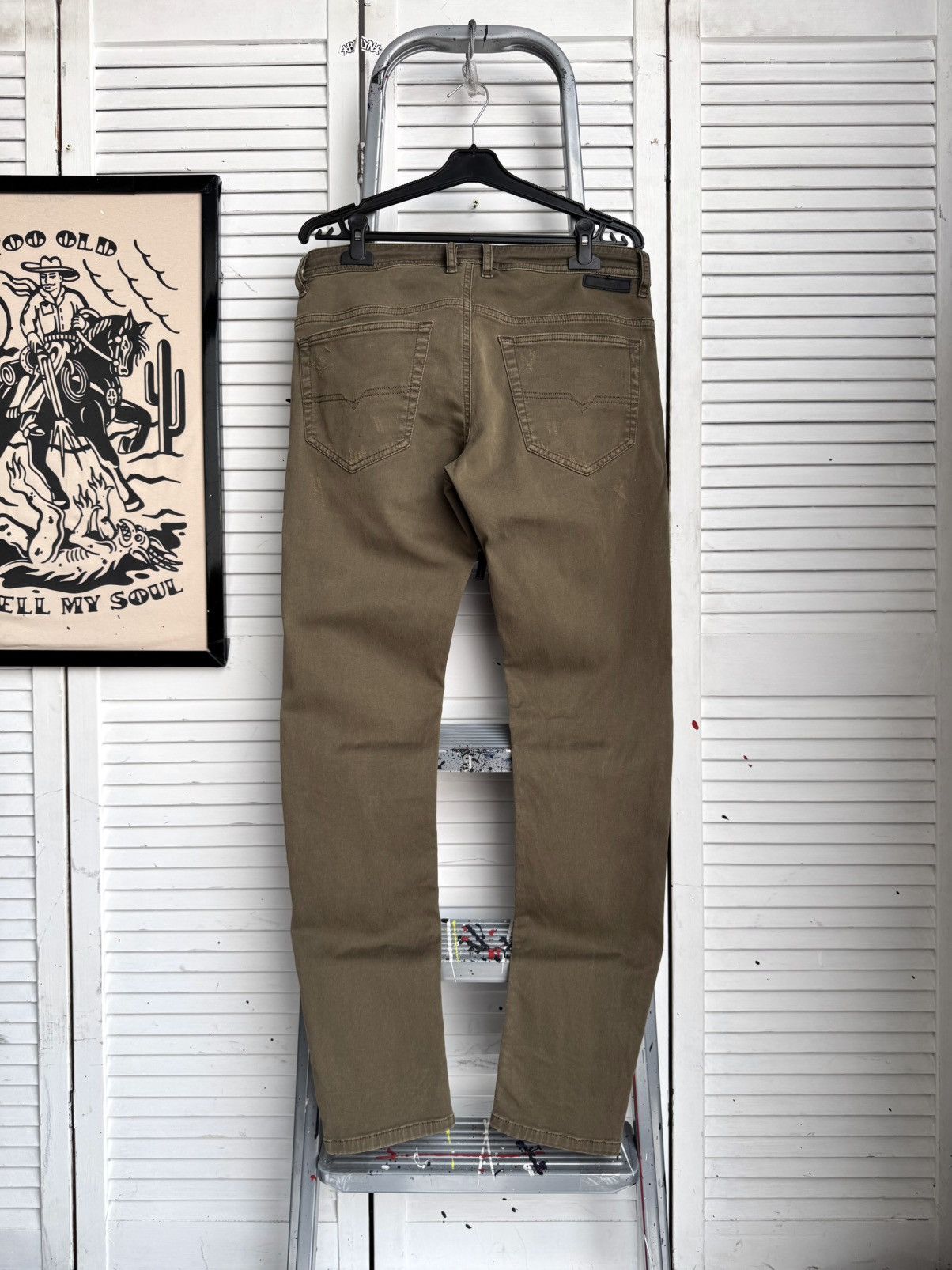Diesel Diesel Jogg Jeans Thommer CB-NE Olive Khaki Slim Fit Stretch Size US 32 / EU 48 - 2 Thumbnail