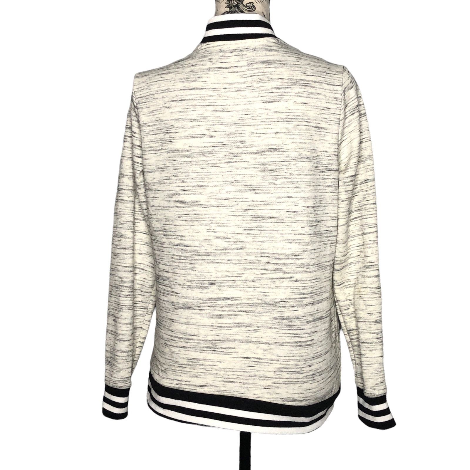 Other Bomber Varsity Sweatshirt Snap Front Side Pocket Jacket Size M / US 6-8 / IT 42-44 - 3 Thumbnail