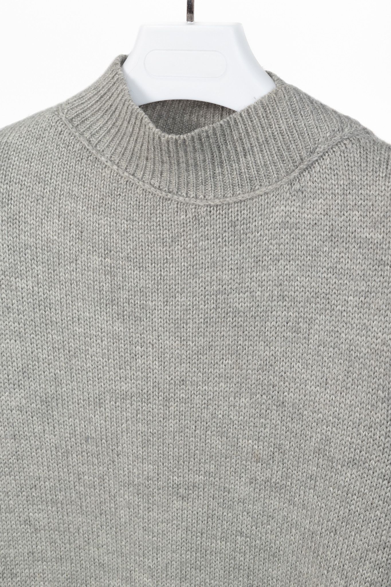Marie Saint Pierre Marie Saint Pierre Grey Alpaca & Silk High-Neck Sweater Size S / US 4 / IT 40 - 4 Thumbnail
