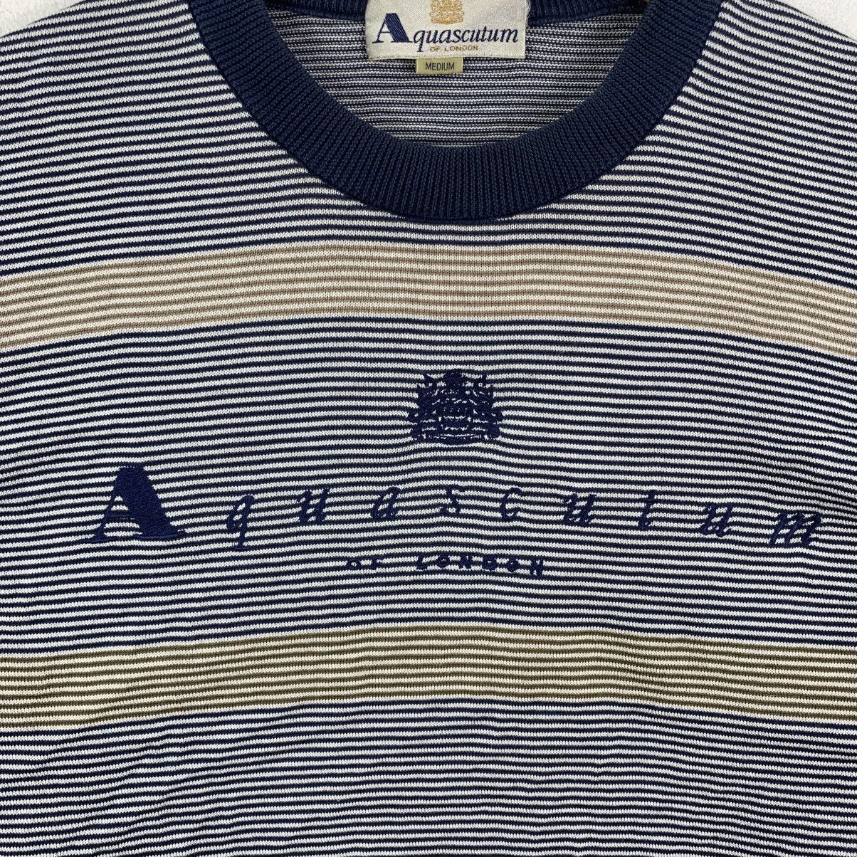 Aquascutum Vintage AQUASCUTUM OF LONDON Stripes Long Sleeve Tshirt Size M / US 6-8 / IT 42-44 - 4 Thumbnail