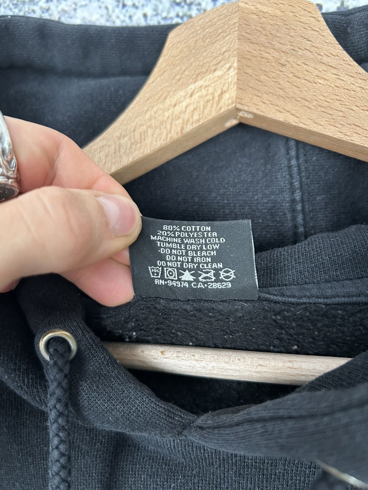 Stussy Stussy Made in USA Black Hoodie Streetwear Vintage Baggy Size US M / EU 48-50 / 2 - 7 Thumbnail