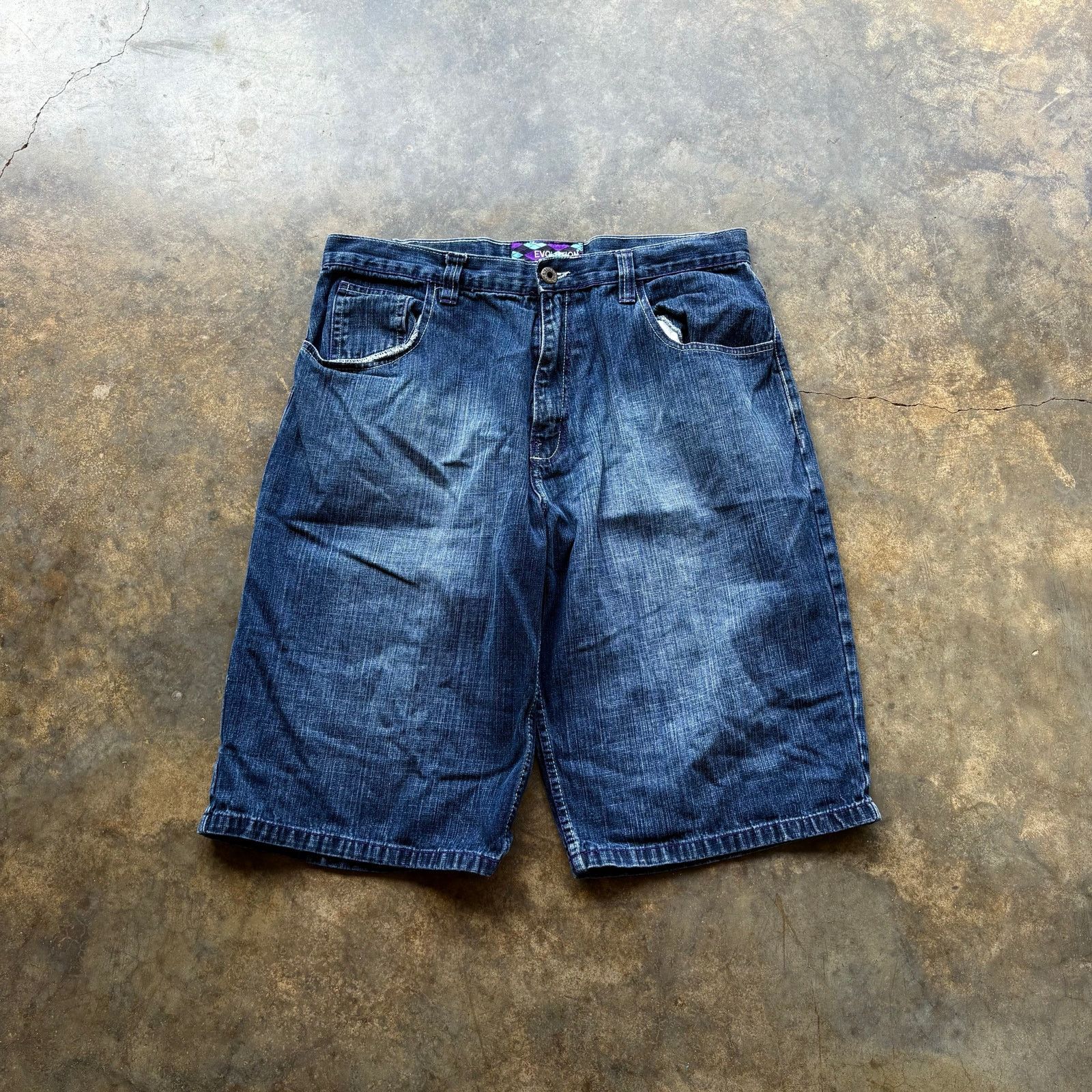 Southpole Vintage Southpole Style Baggy Evolution Denim Jorts Size US 38 / EU 54 - 3 Thumbnail