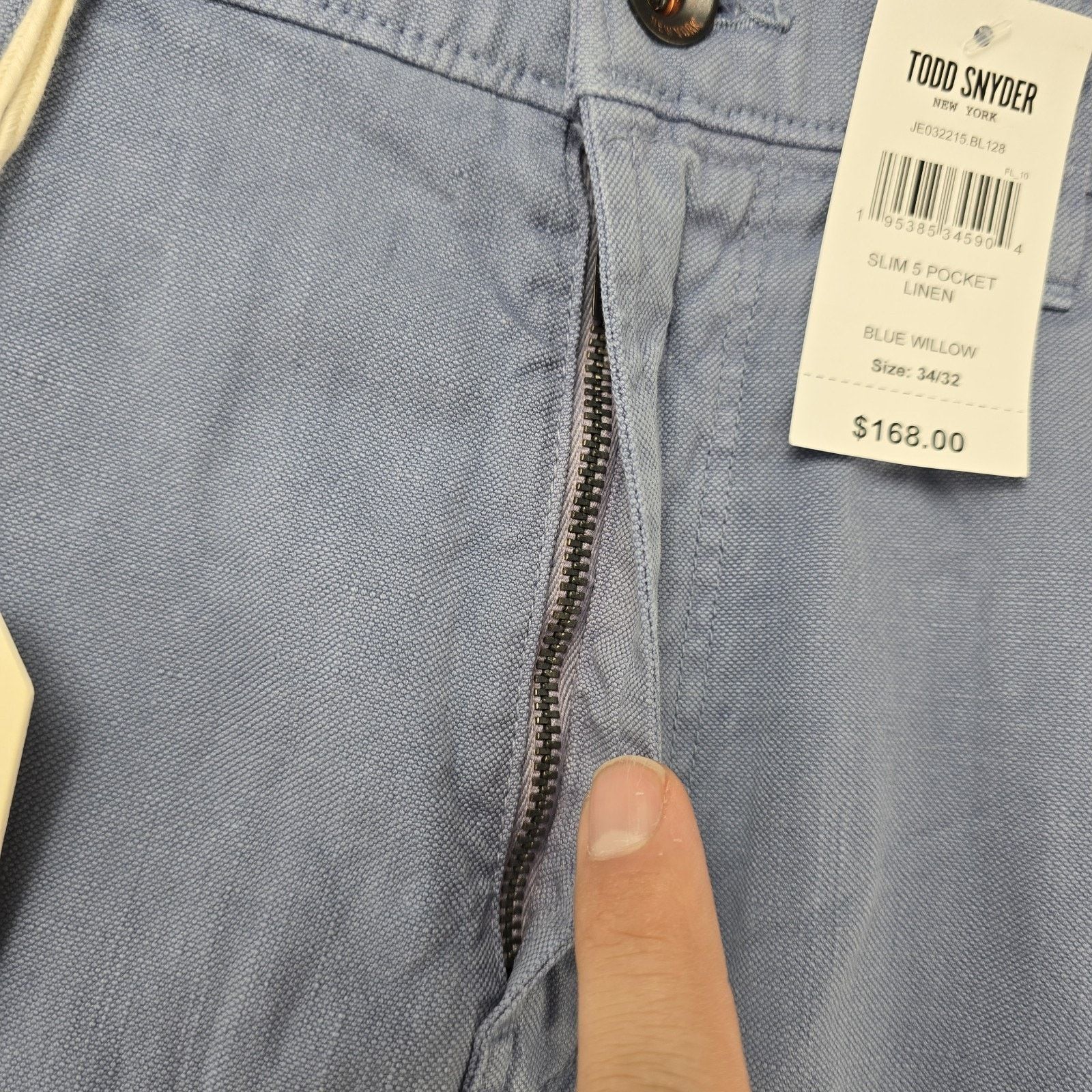 Todd Snyder Todd Snyder Slim Fit Stetch 5 Pocket Linen Pants 34x32 Size US 34 / EU 50 - 3 Thumbnail