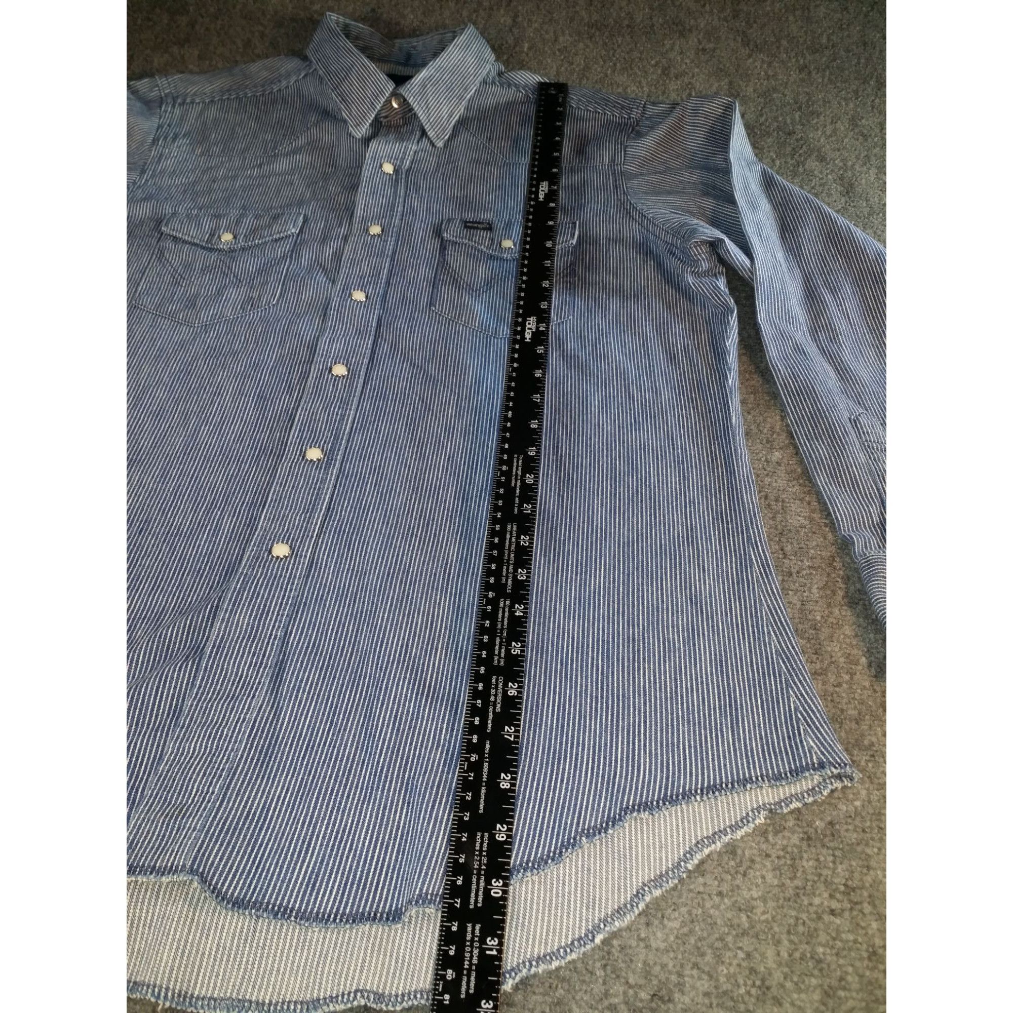 Wrangler Wrangler X-Long Tails Pearl Snap Button Up Shirt Men Sz XL D Size US XL / EU 56 / 4 - 3 Thumbnail