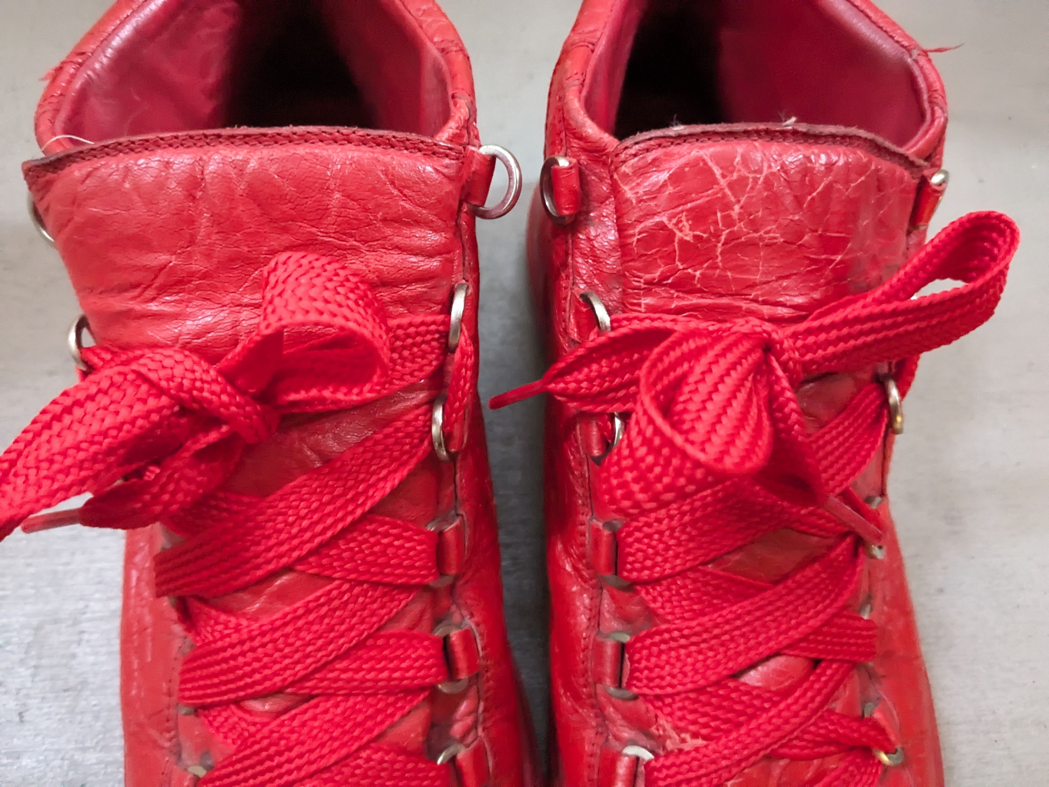 Balenciaga Balenciaga Arena Red 11 Leather High Tops Size US 11 / EU 44 - 7 Thumbnail