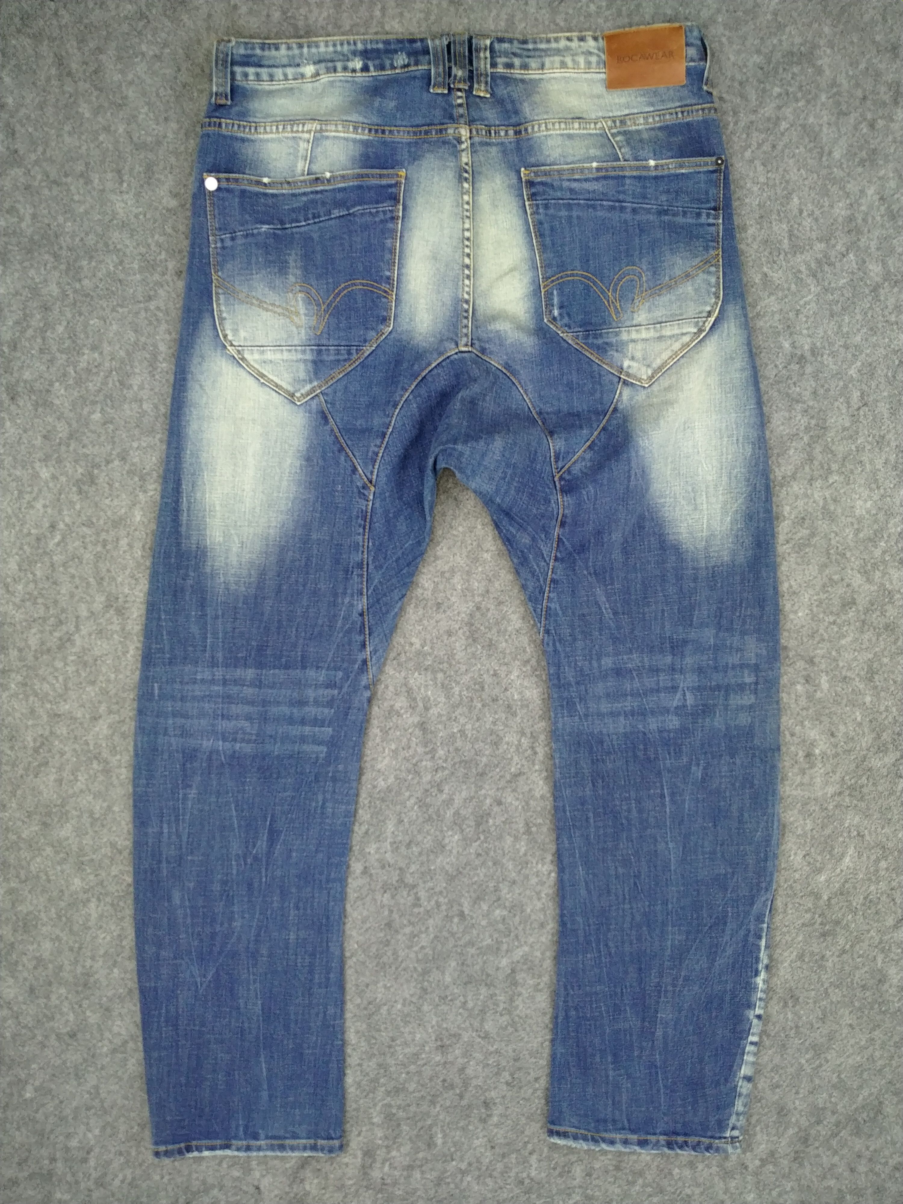 Japanese Brand Rocawear Stretchable Distressed Denim 39x32 -JN060 Size US 39 - 2 Thumbnail