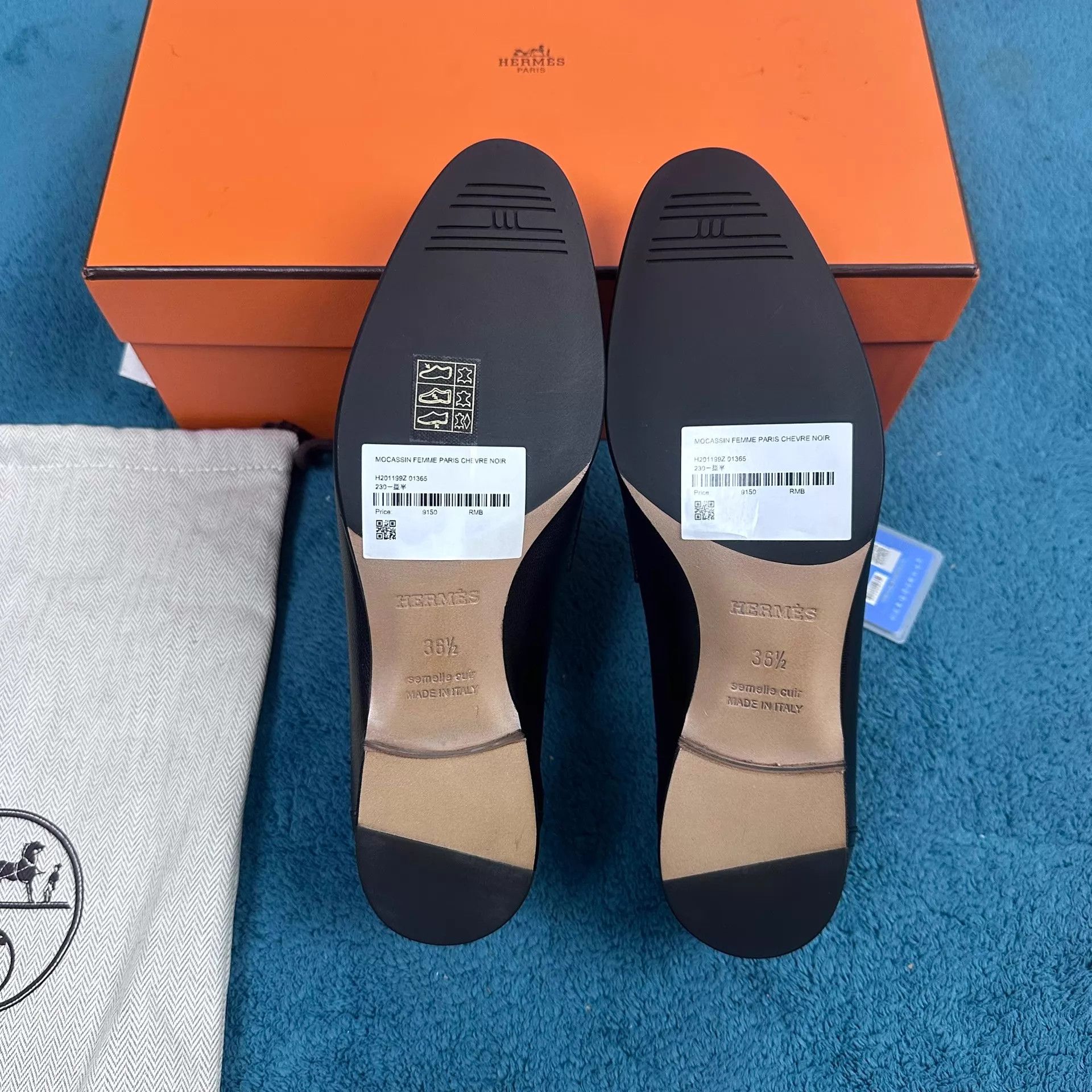 Hermes Hermès Paris Leather Loafer Black 36.5 Size US 6 / IT 36 - 5 Thumbnail