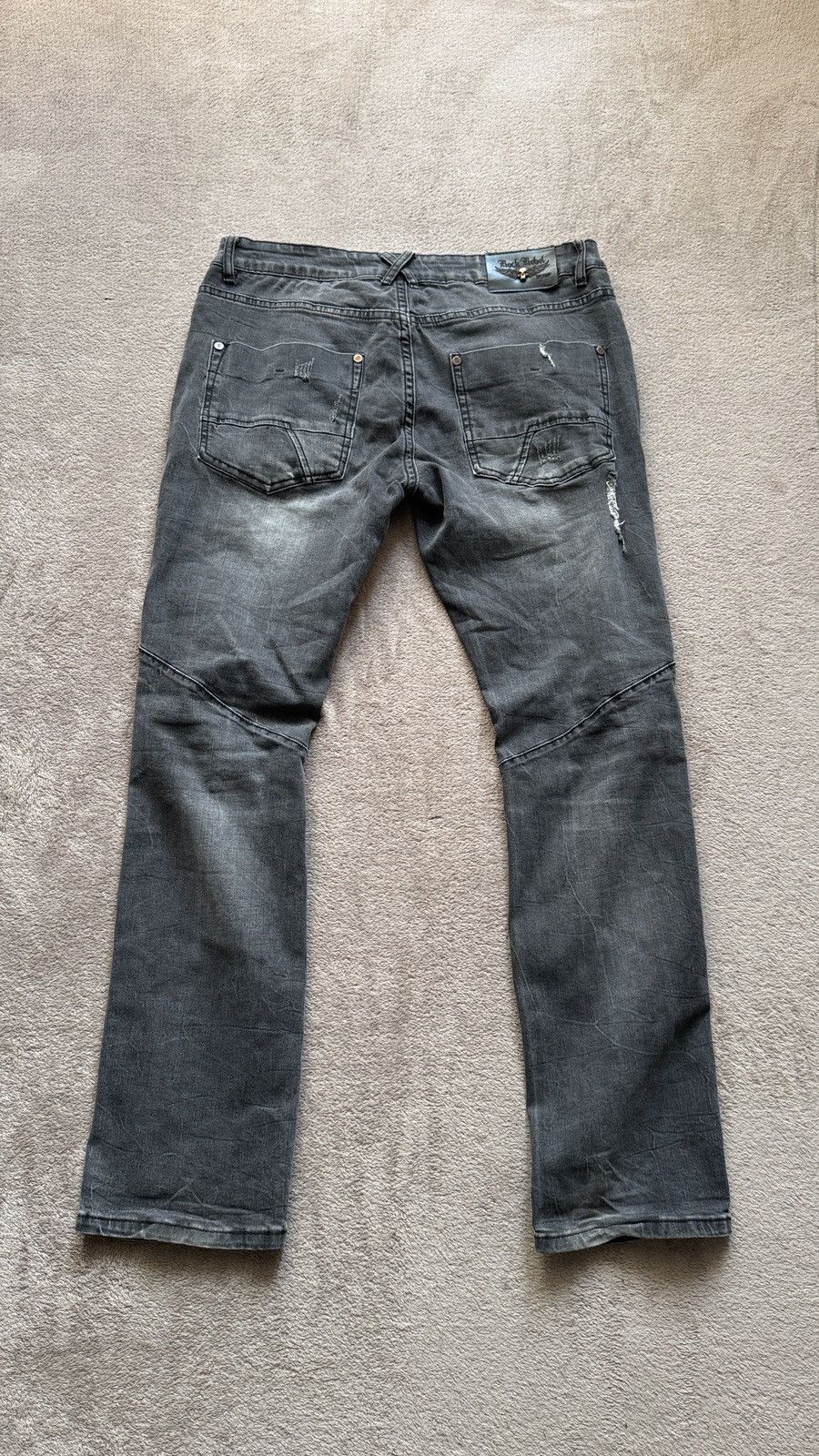 If Six Was Nine Rock Rabel Crazy Ripped Faded Jean Y2K LGB ifsixwasnine vibe Size US 32 / EU 48 - 3 Thumbnail