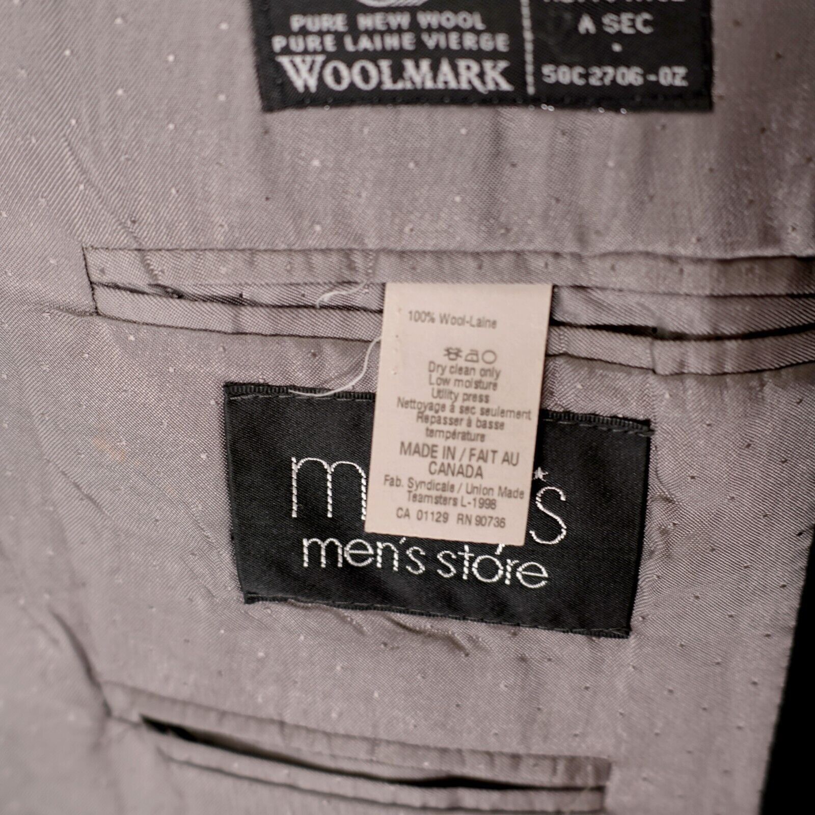 Calvin Klein Calvin Klein Wool Black 3 Button Blazer 42R Macy's Twill Wea Size 42R - 9 Thumbnail
