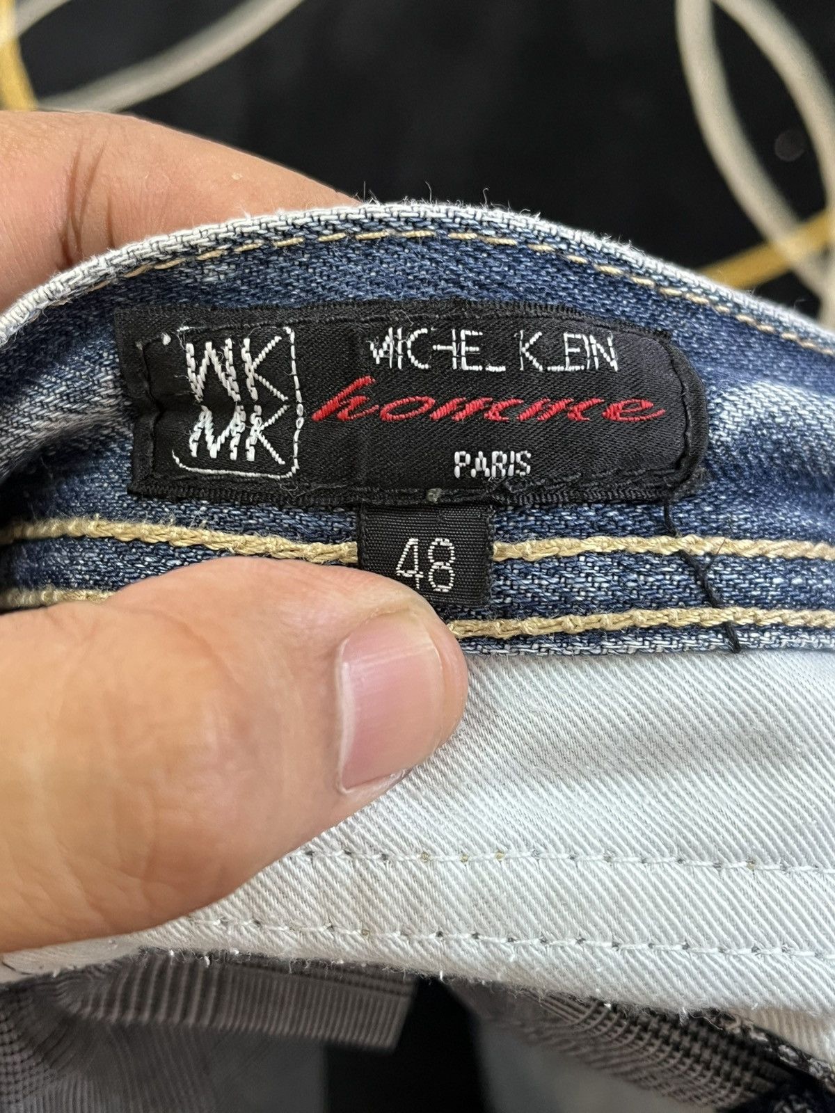 Le Grande Bleu (L.G.B.) × Michel Klein Vintage Michel Klein Flare Grunge Denim Size US 31 - 10 Thumbnail