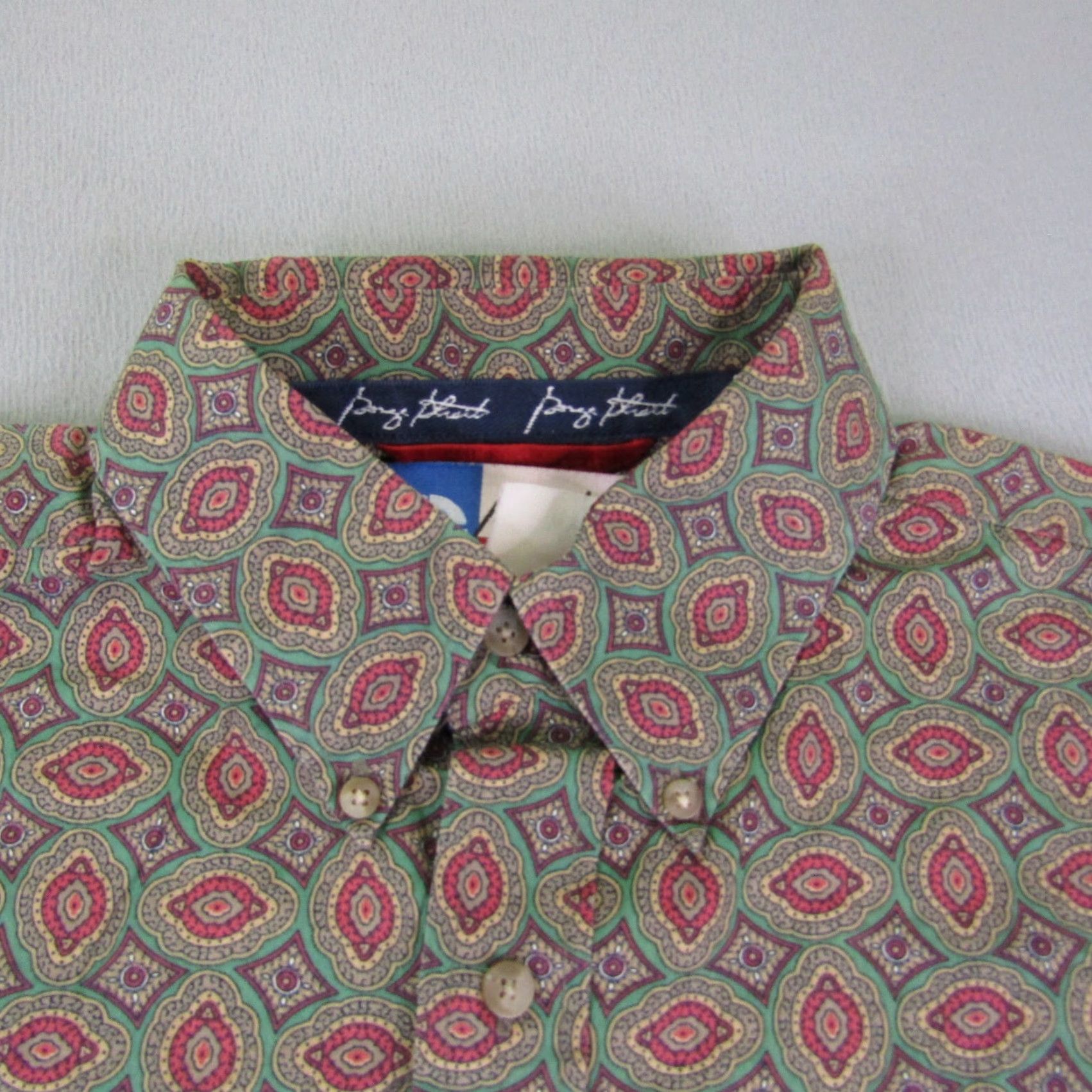 Wrangler Wrangler Shirt Mens Extra Large Green Red Paisley George Western Button Up Size US XL / EU 56 / 4 - 2 Thumbnail