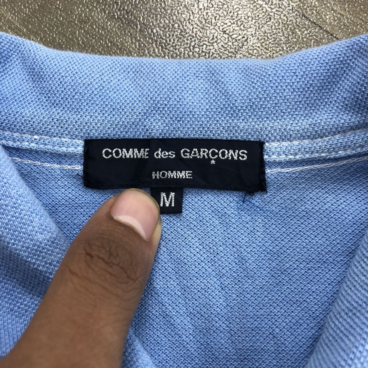 Comme des Garcons × Comme des Garcons Homme × Comme des Garcons SHIRT SS06 Comme Des Garcons Homme CDG Designer Blue Polo Shirt Size US XL / EU 56 / 4 - 5 Thumbnail