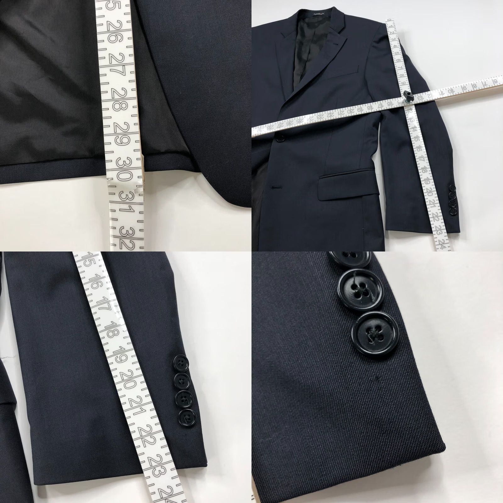 John Varvatos John Varvatos U.S.A. Blazer Sport Coat Jacket Blue 40 R Wool Button-Front Notch Lapel Double-Vented Men Size 40R - 8 Thumbnail