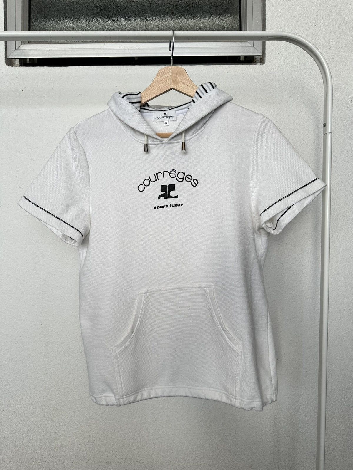 Andre Courreges × Courreges 1990's Courreges hoodie white Size US M / EU 48-50 / 2 - 6 Thumbnail
