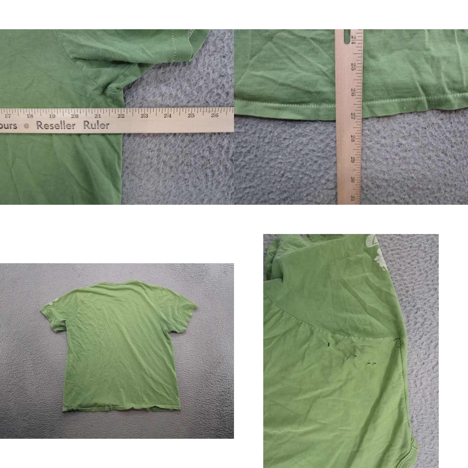 American Eagle Outfitters VTG American Eagle Outfitters Montana Buzzcocks Chicken Shirt Size L Men Short Sleeve Green 90s Thrashed Shirt Mens Size US L / EU 52-54 / 3 - 8 Thumbnail