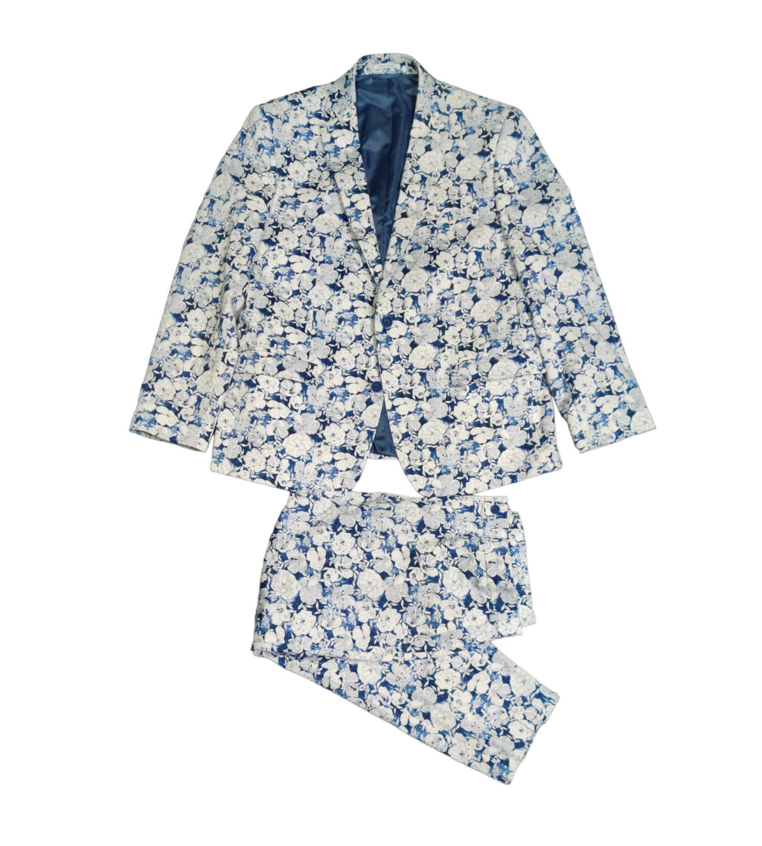 Bar III Mens Floral Print Suit