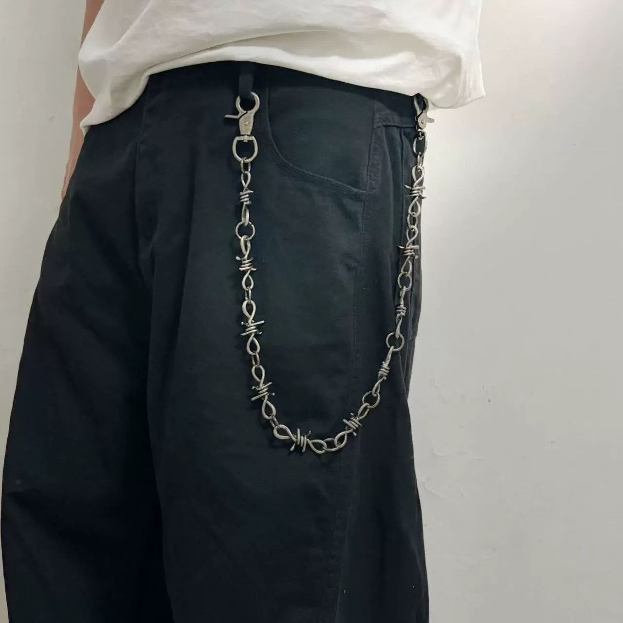Vintage Retro hip-hop punk style jeans waist chain Size ONE SIZE - 5 Thumbnail