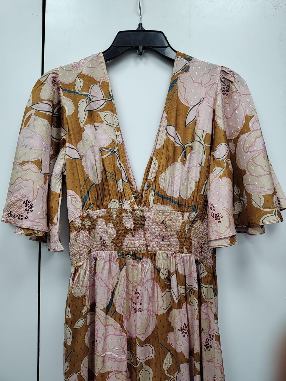 Other By Timo Puff Sleeve Wrap Midi Dress Size S / US 4 / IT 40 - 3 Thumbnail