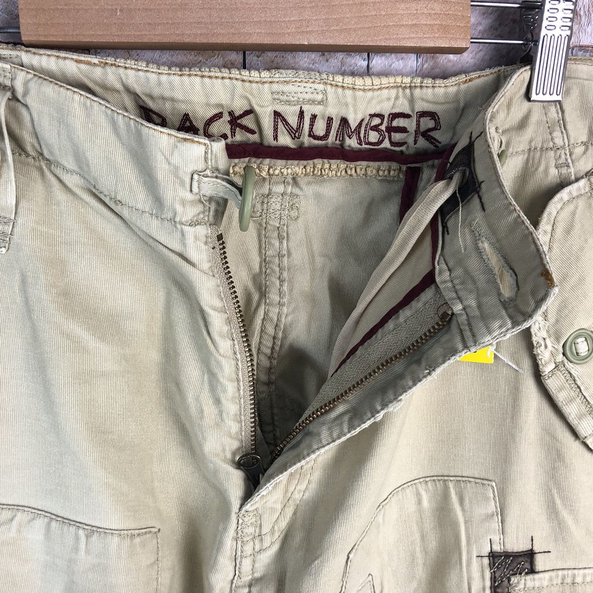 Japanese Brand Back Number Brown Cargo Multipocket Pants #A1134 Size US 35 - 15 Thumbnail