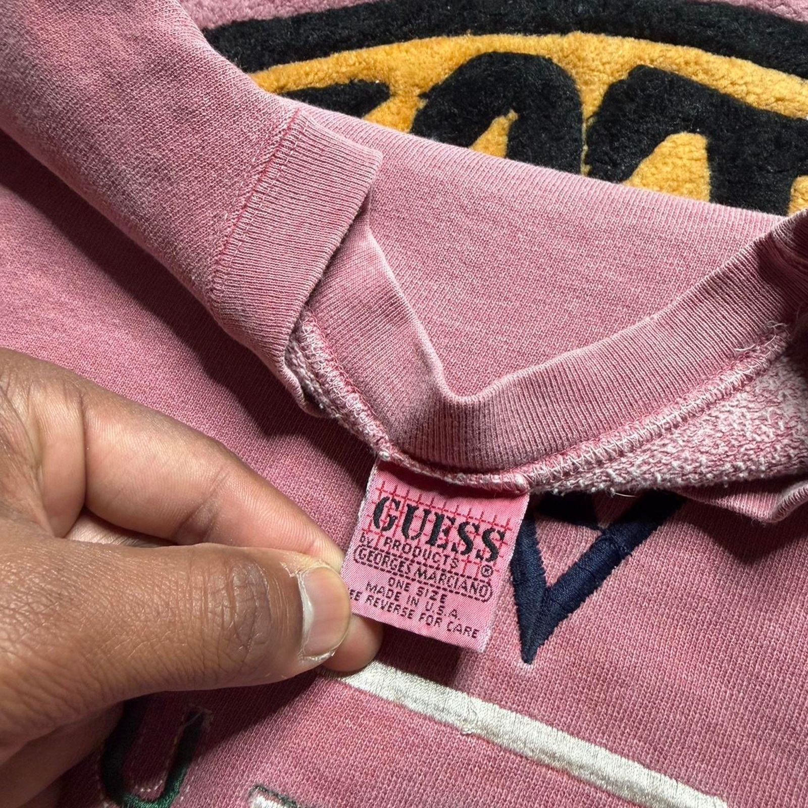 Guess × Vintage Vintage 90’s Guess USA Embroidered Logo Crewneck Sweatshirt Size US M / EU 48-50 / 2 - 4 Thumbnail
