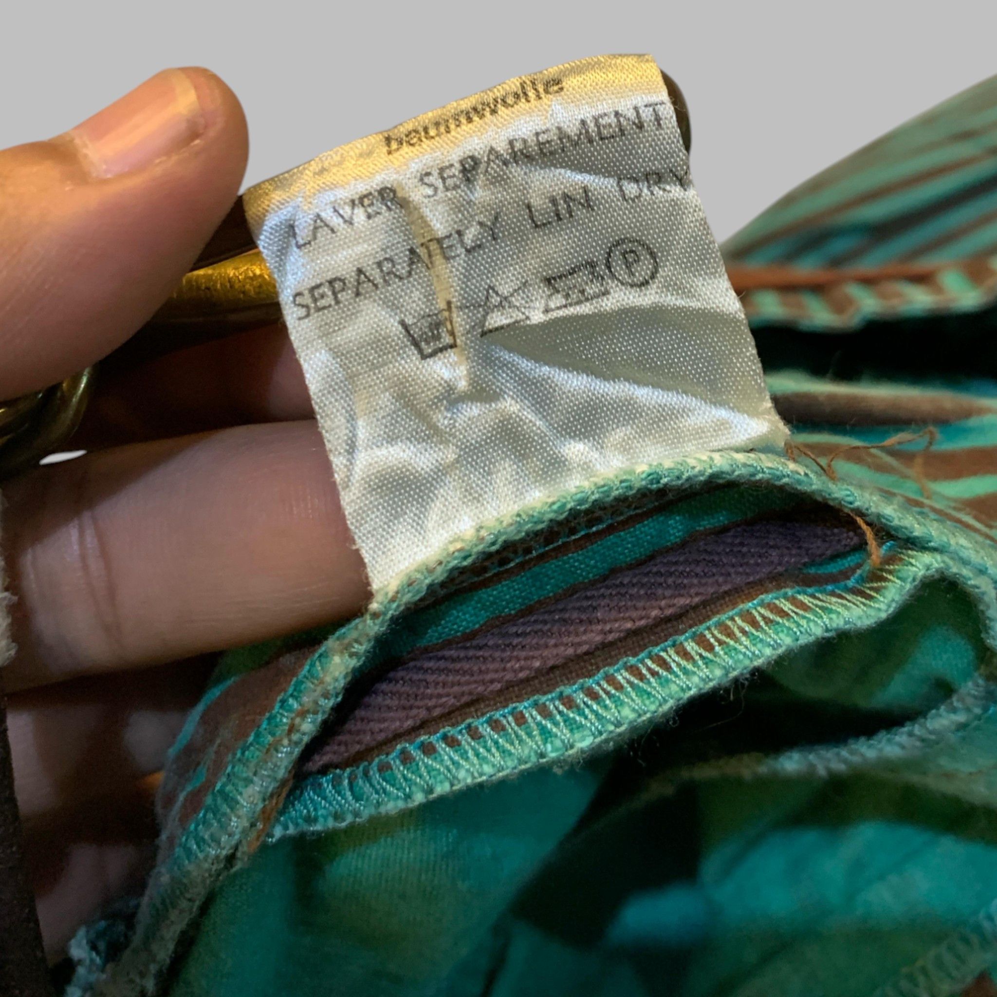 Designer × Marithe + Francois Girbaud Vintage Marithe Francois Girbaud Green Striped Pants Size 36" / US 14 / IT 50 - 8 Thumbnail