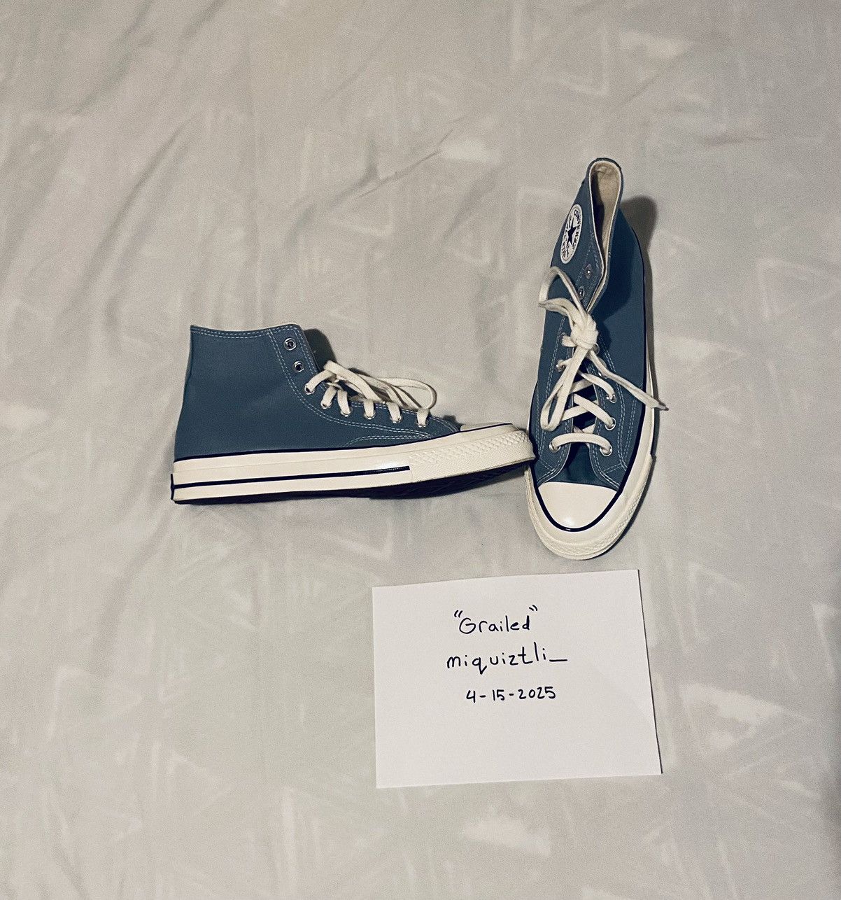 Converse CONVERSE CHUCK 70 HI - BLUE /EGRET/BLACK Size US 9.5 / EU 42-43 - 3 Thumbnail