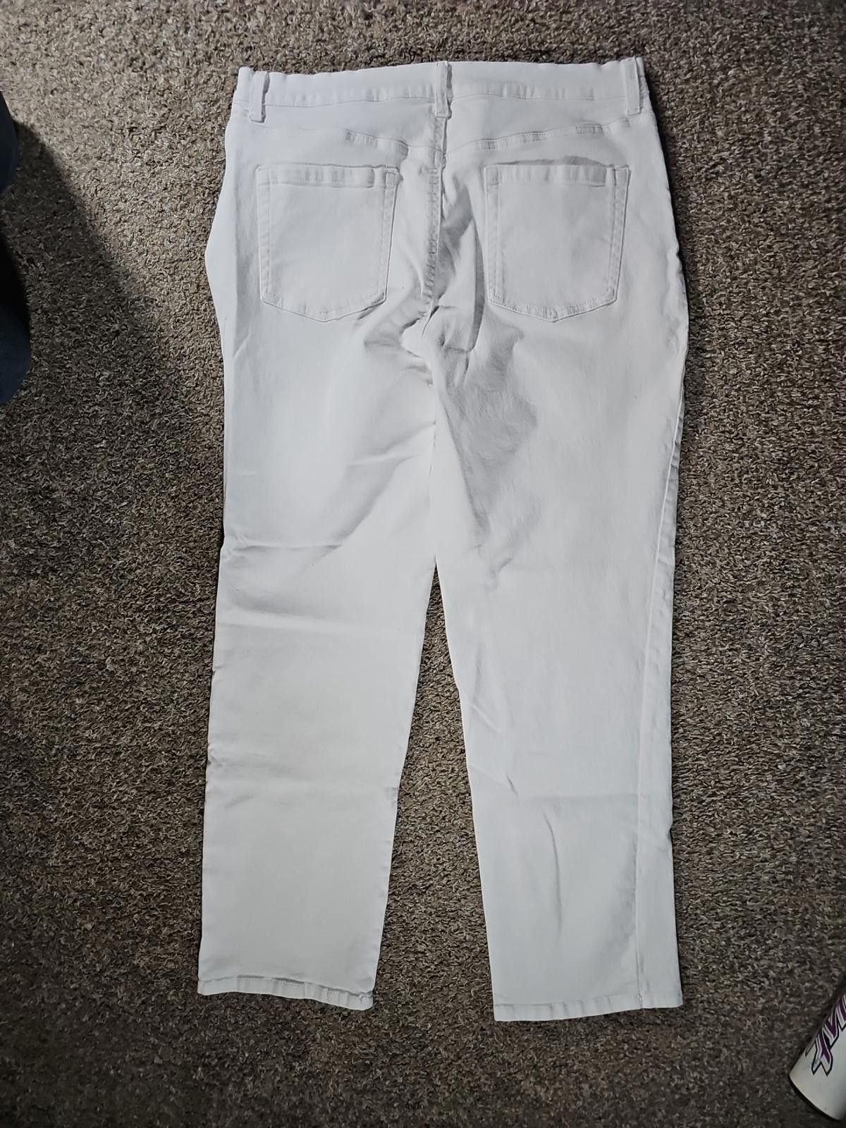 Other Gloria Vanderbilt Amanda Sz 14 White Jeans Size 36" / US 14 / IT 50 - 6 Thumbnail