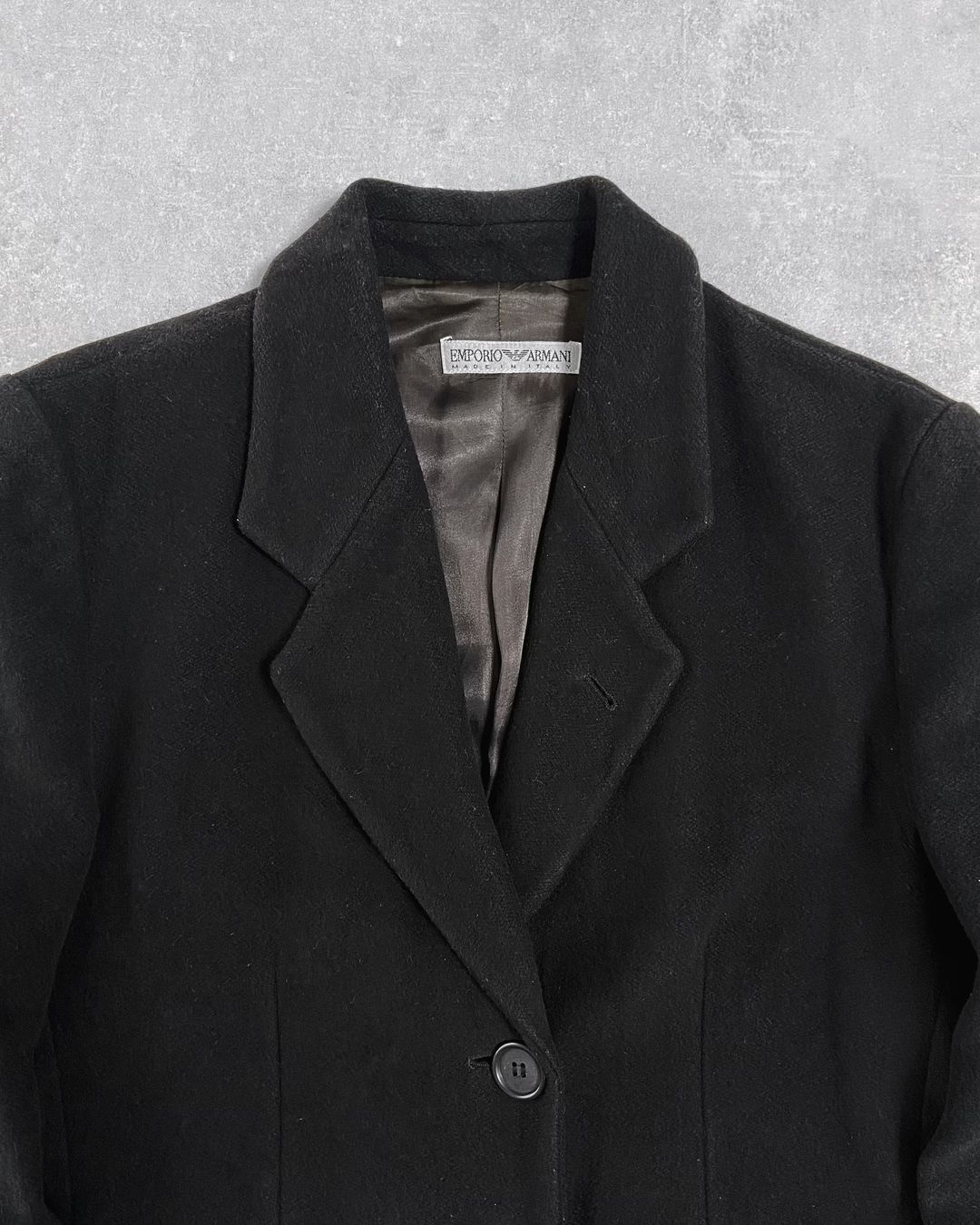Emporio Armani × Vintage VINTAGE 1980s EMPORIO ARMANI WOOL COAT Size US M / EU 48-50 / 2 - 5 Thumbnail