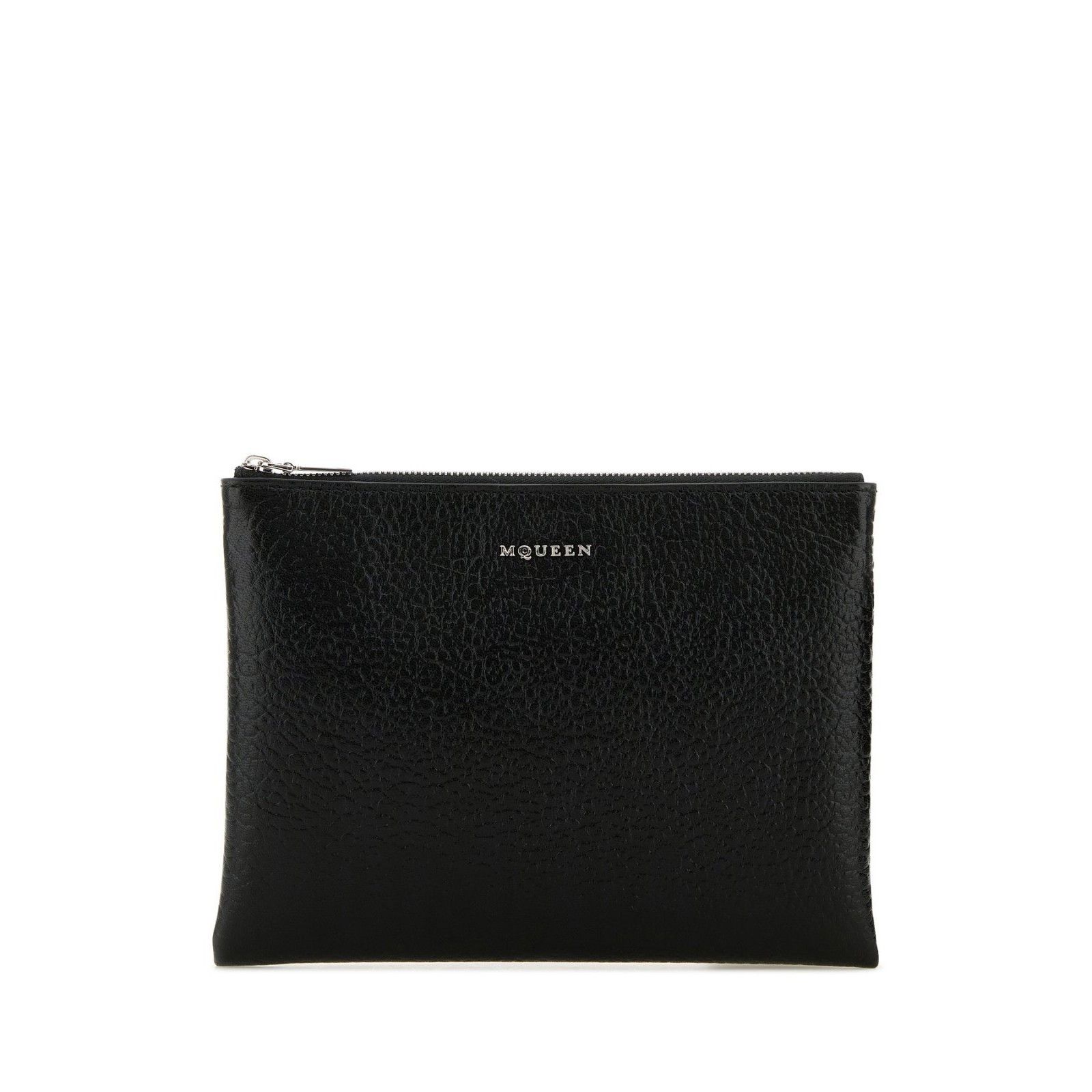 Alexander McQueen ALEXANDER MCQUEEN Black Leather Pouch Black Pouch New & Auth Size ONE SIZE - 1 Thumbnail