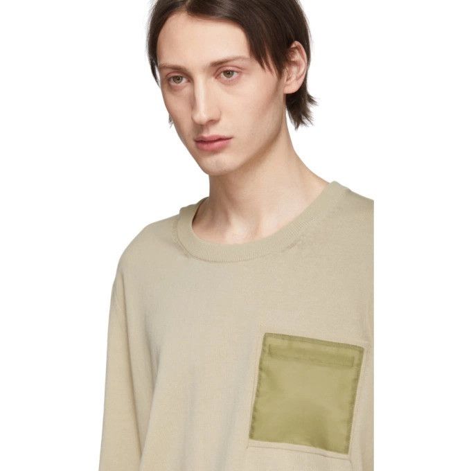 Maison Margiela Maison Margiela Beige Front Pocket Sweater Size US S / EU 44-46 / 1 - 2 Thumbnail