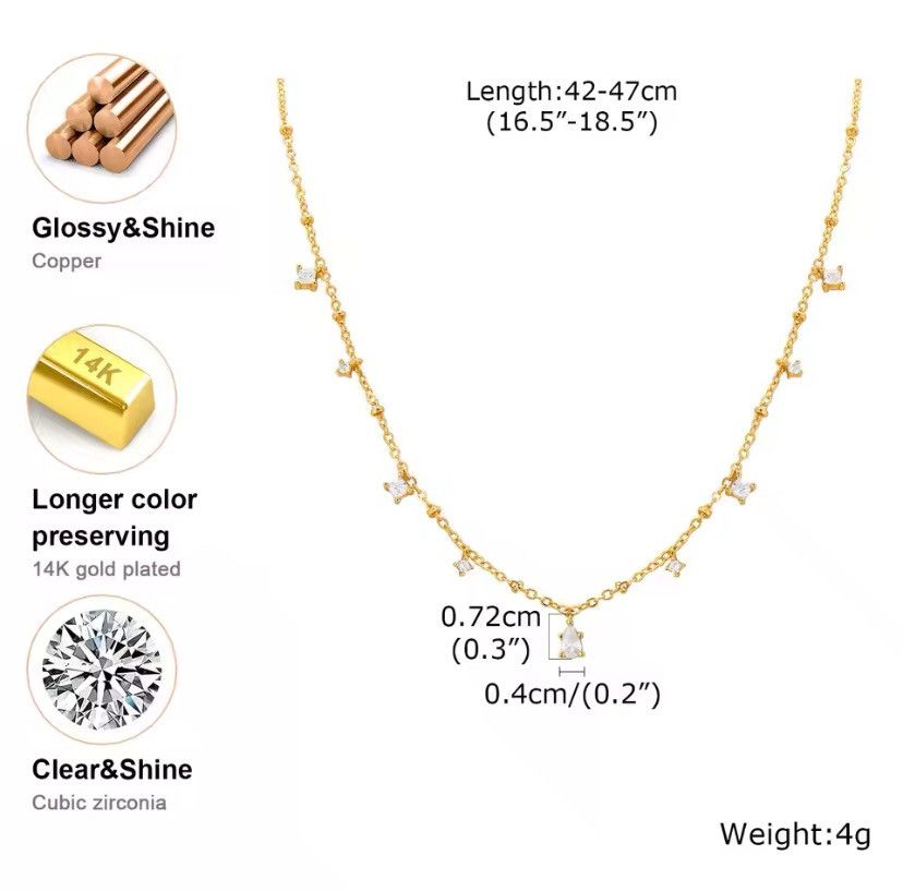 Other Sparking Clear Stones Charms Necklace Size ONE SIZE - 2 Thumbnail