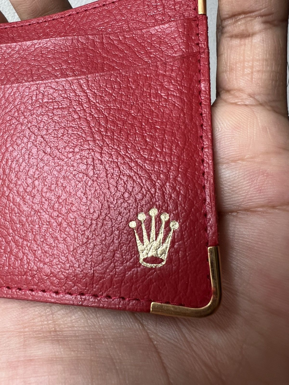 Rolex Rolex Document Holder-Card Red Leather Size ONE SIZE - 6 Thumbnail