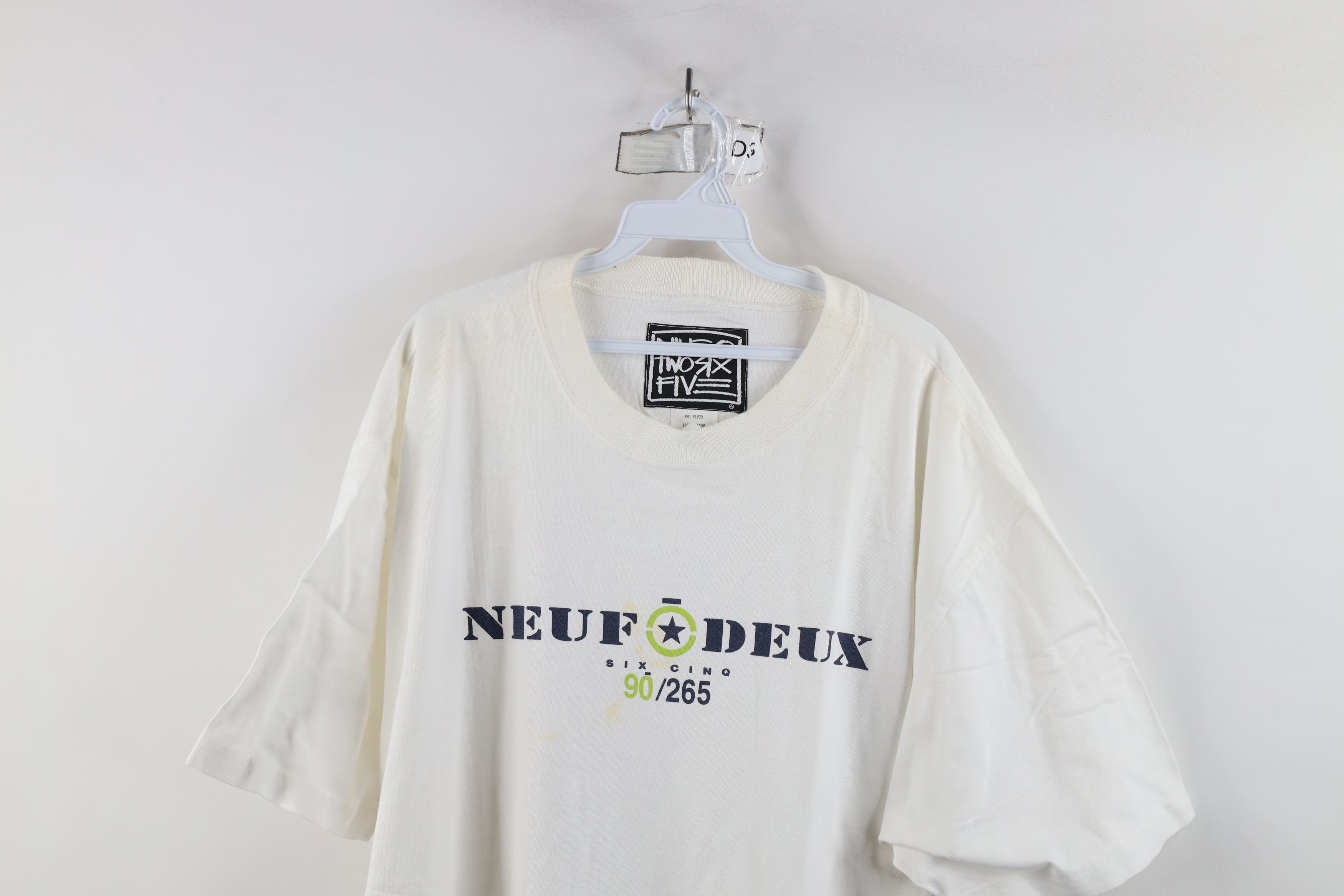 Vintage Vintage 80s Streetwear 90 265 French Baggy T-Shirt White Size US XXL / EU 58 / 5 - 2 Thumbnail