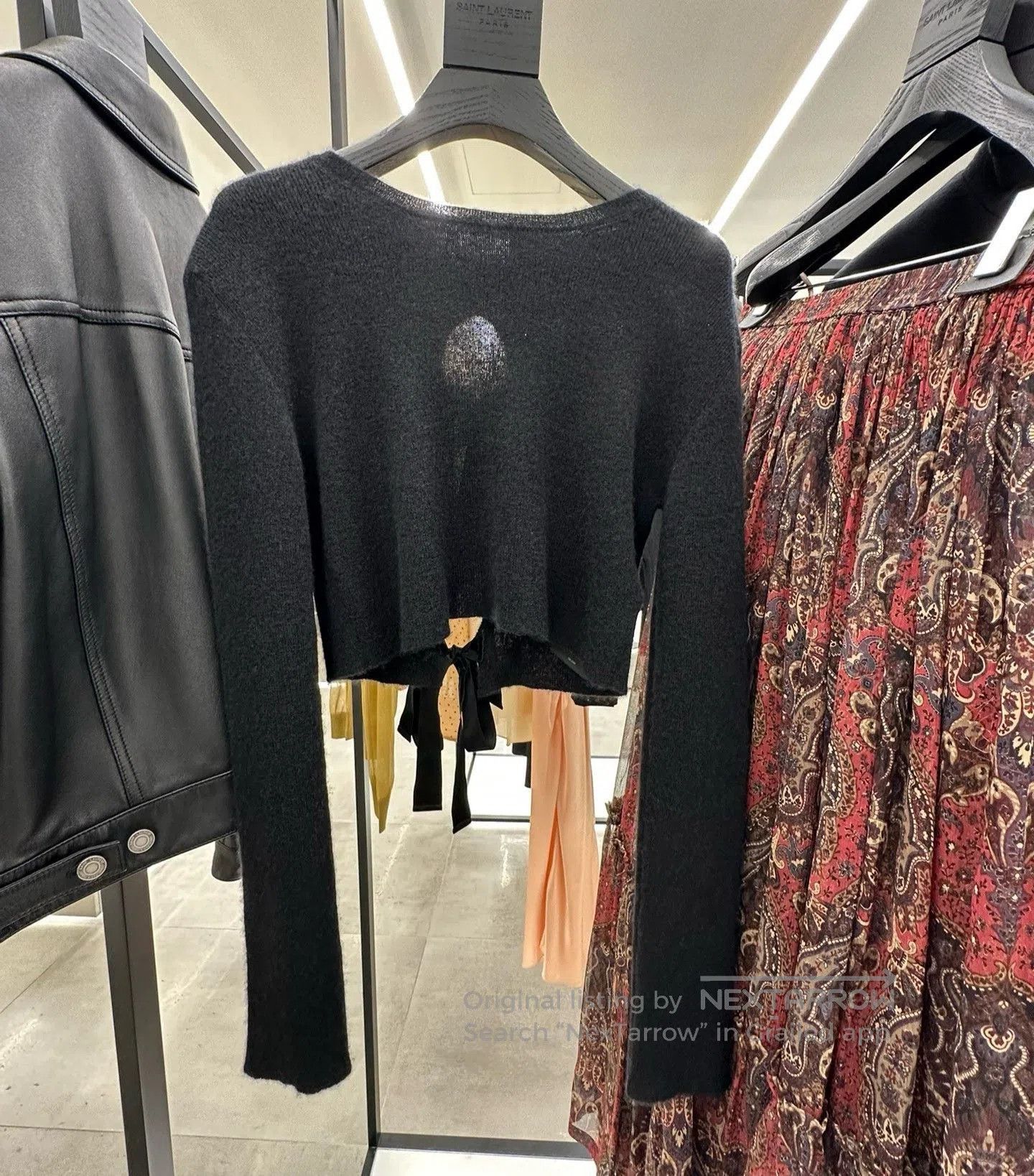 Saint Laurent Paris Saint Laurent YSL Black Cashmere Cropped Top. Size M / US 6-8 / IT 42-44 - 2 Thumbnail